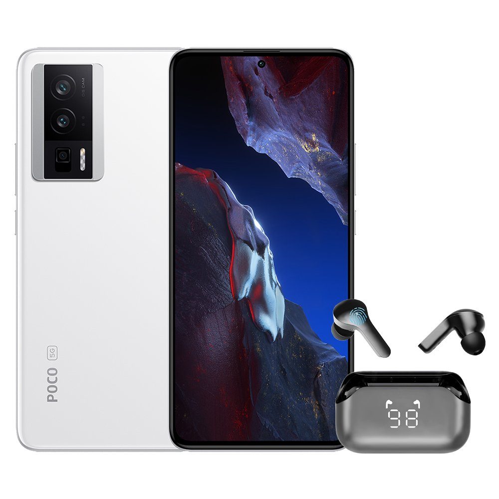 Xiaomi POCO F5 Pro 12GB+256GB Smartphone & In-Ear Kopfhörer Handy (16,90 cm/6.67  Zoll, 256 GB Speicherplatz, 64 MP Kamera), Flagship Snapdragon 8+ Gen 1  Prozessor