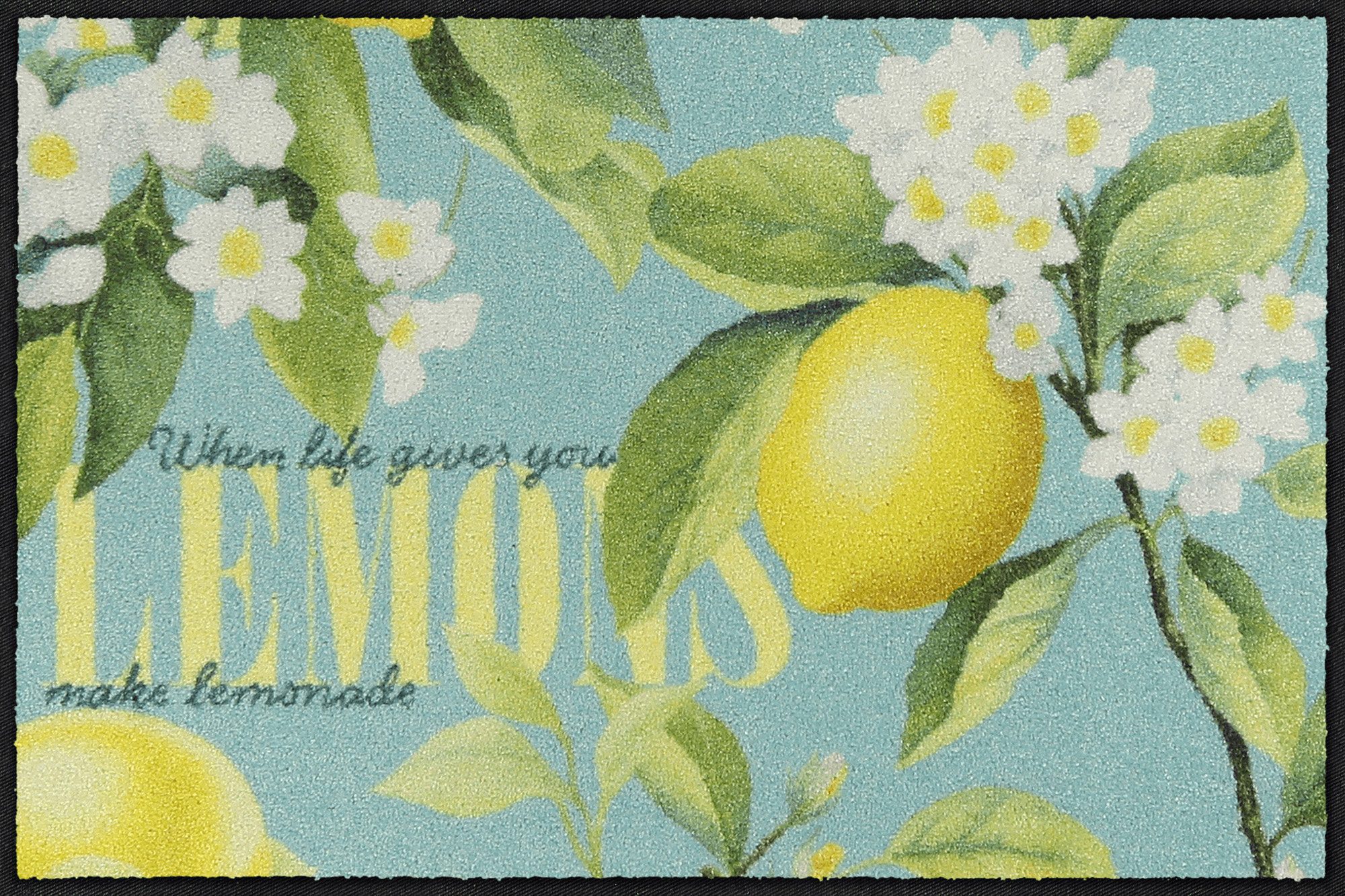 Fußmatte Fußmatte "Happy Lemon", eckig, Höhe: 7 mm, Motiv