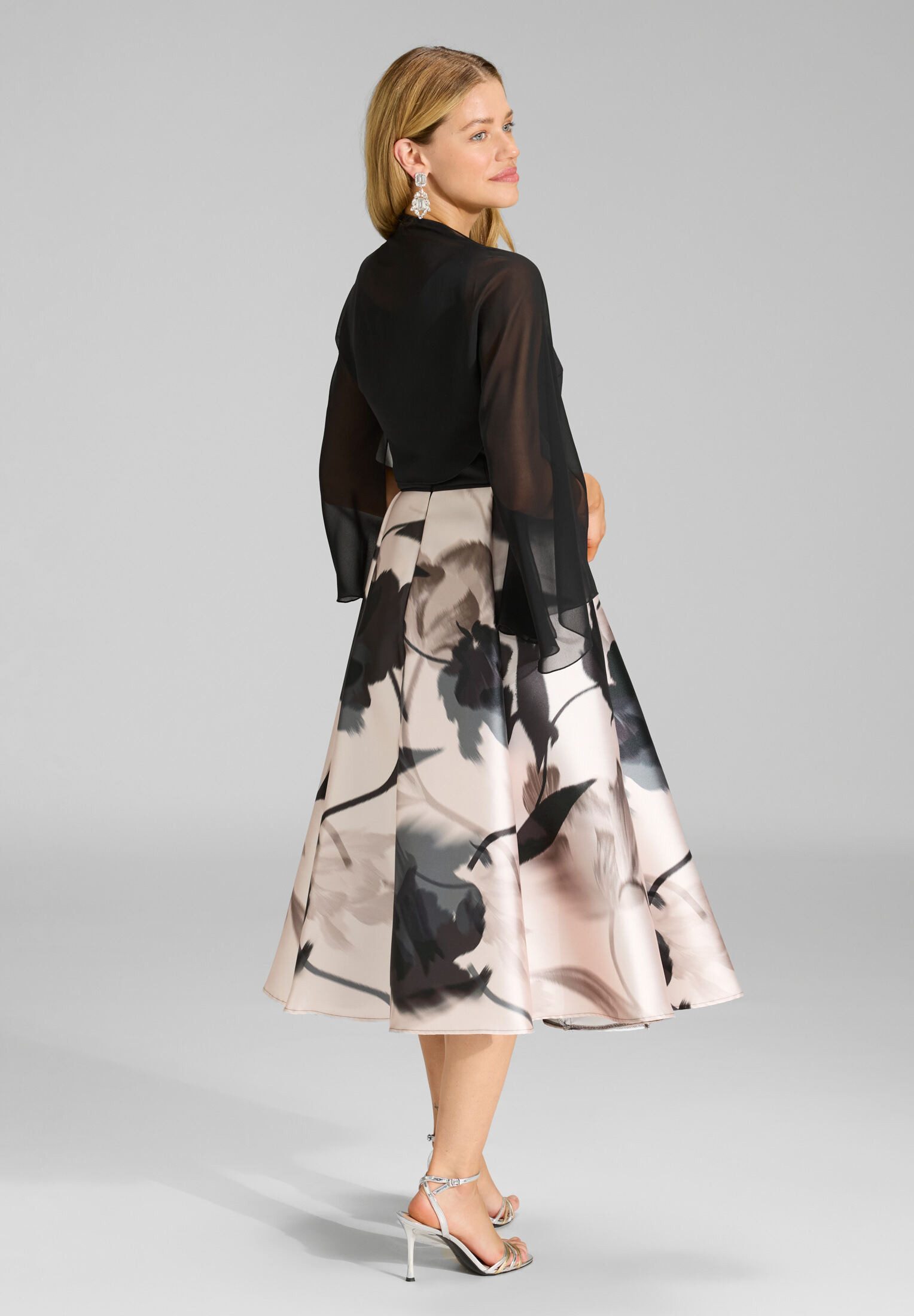 SWING Schal - Stola aus Chiffon, Lockere Passform