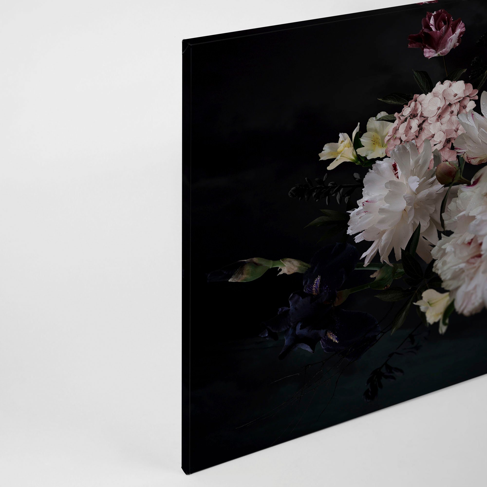 A.S. Création Leinwandbild Blunch Of Flowers, Blumen, Kinder, Kunst (1 St), Romantische Blumen, Rosen Keilrahmen Leinwand-Bild Wohnzimmer modern