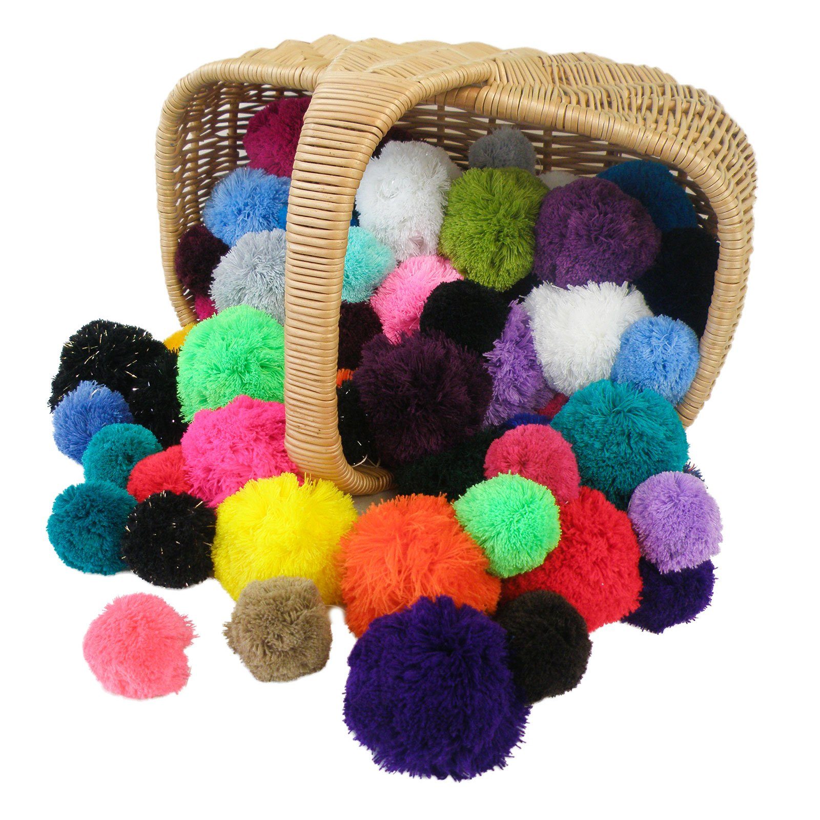 Wollbommeln / 7cm dunkeloliv (2 Bommeln 2 maDDma Stück), / Pompon Pompon,