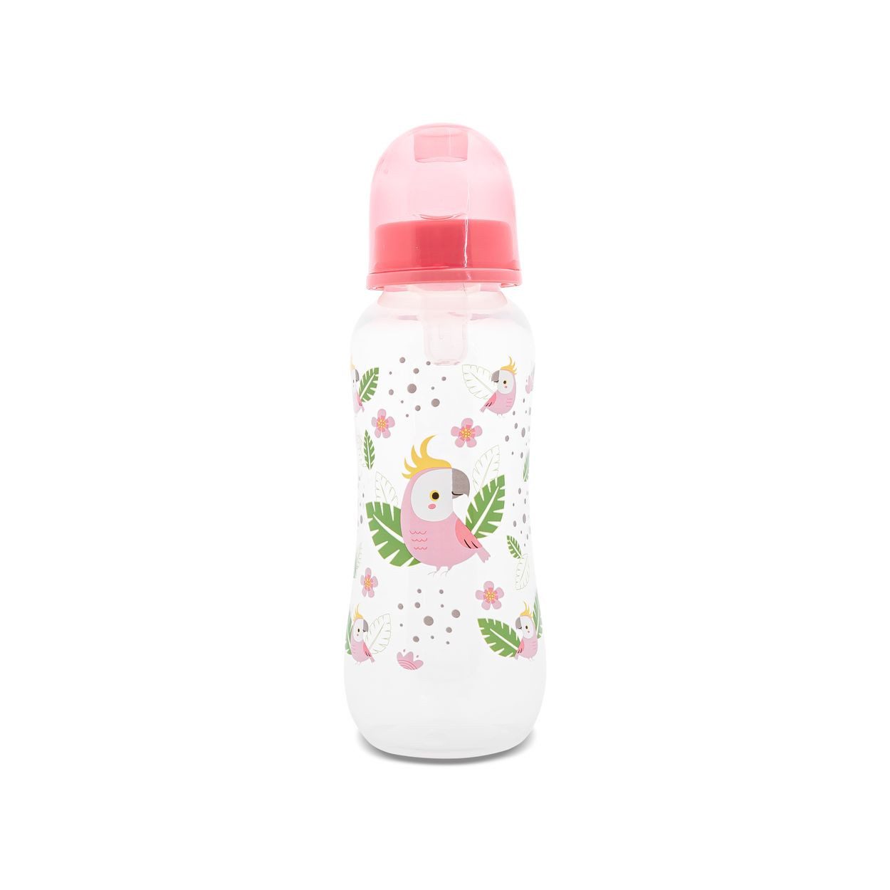 Baby Care Babyflasche Tiere 250 ml, Silikon, Kunststoff, deckel, Silikonsauger 0+, Silikonsauger