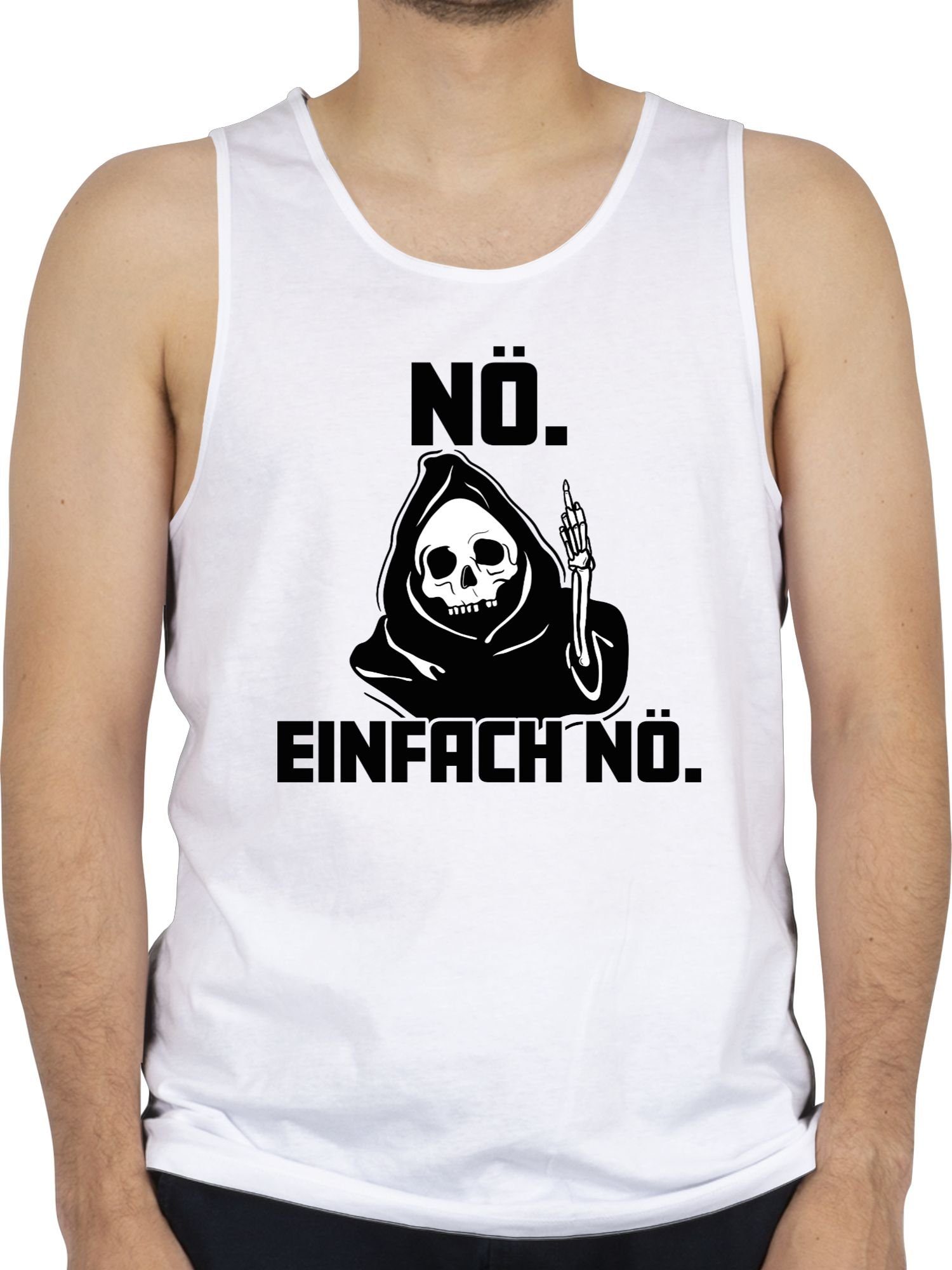 Shirtracer Tanktop »Nö einfach Nö Sensenmann schwarz Sprüche