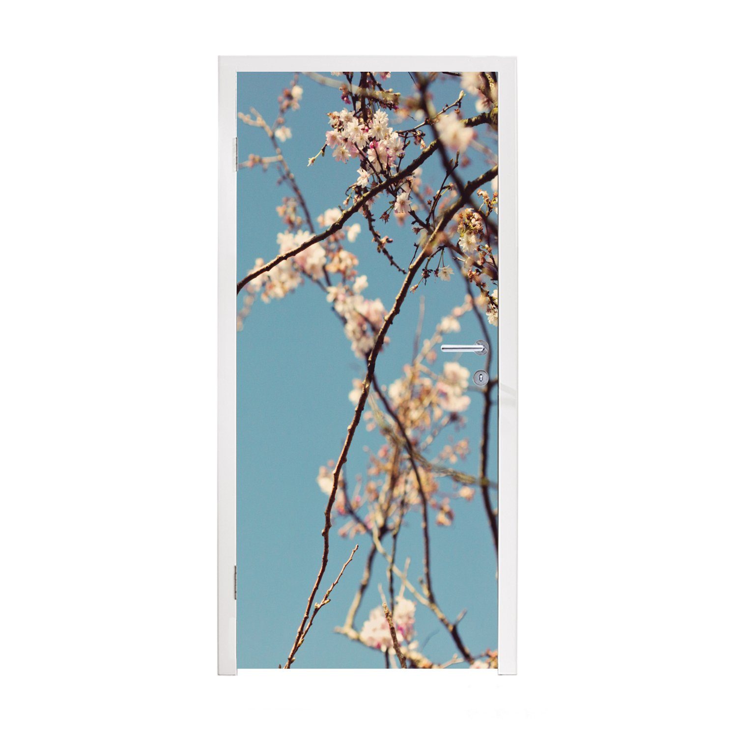 MuchoWow Türtapete Blüte, Matt, bedruckt, (1 St), Fototapete für Tür, Türaufkleber, 75x205 cm | Türtapeten