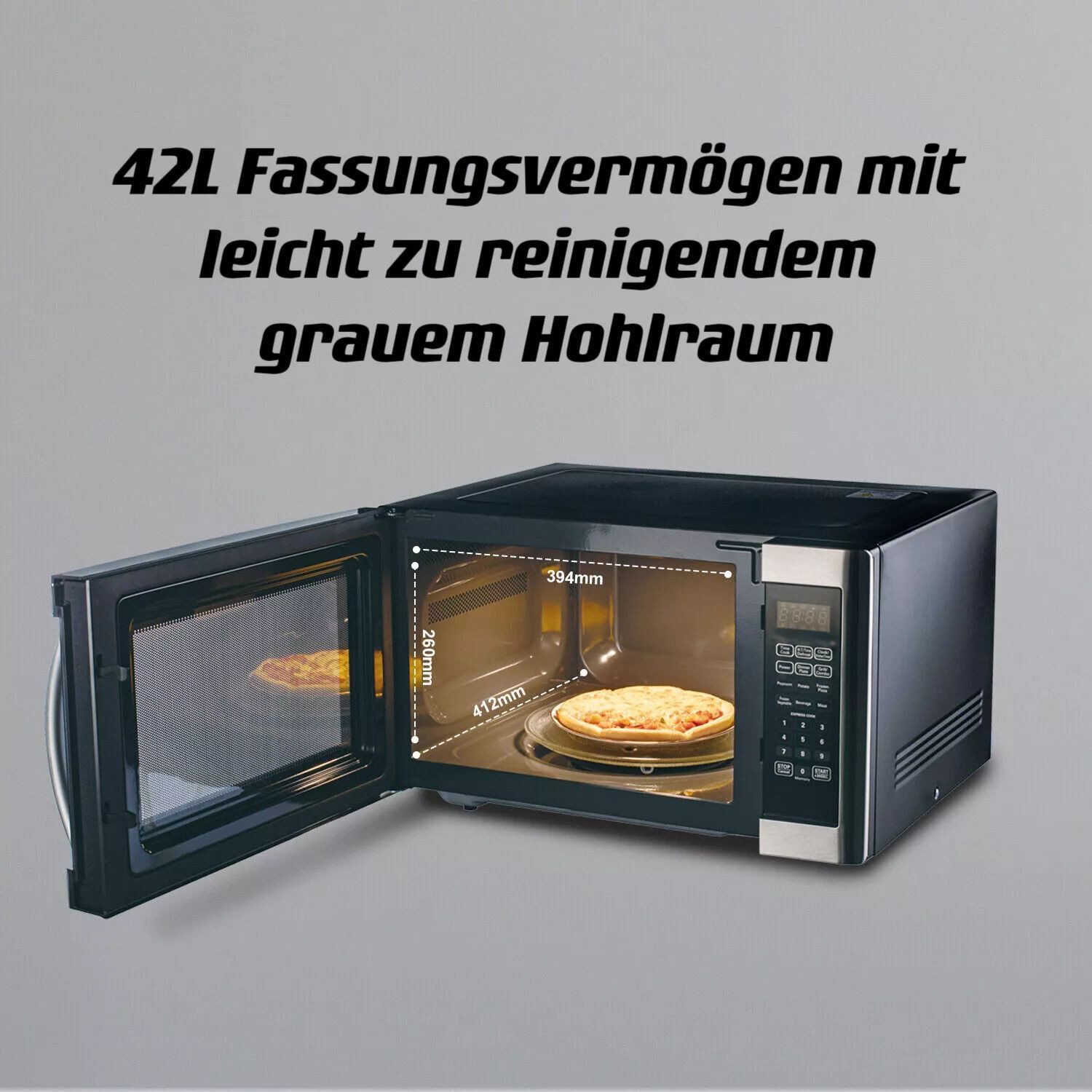 Smad Mikrowelle, Mikrowelle, 42,00 l, digitalerTimer,Einfache Handhabung in schickem Design
