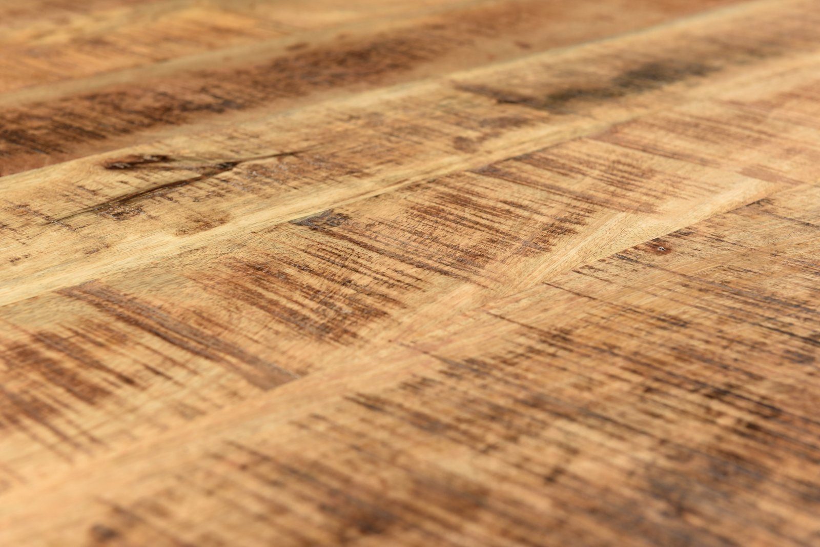 SAM® Baumkantentisch Elvas, massives Mangoholz, Baumkante, Metallgestell U-Form