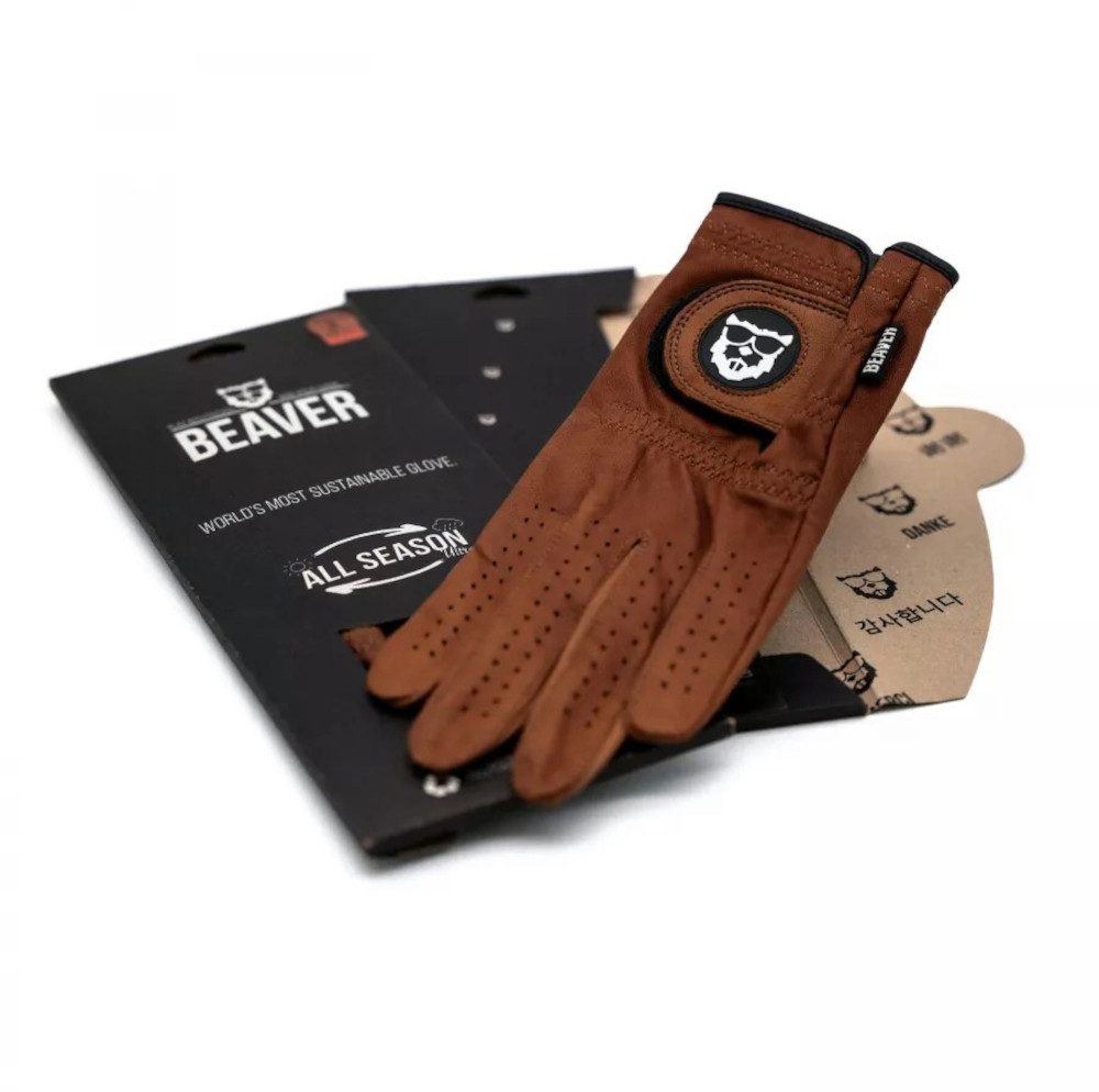 Beaver Golf Golfhandschuhe Beaver Golf Golfhandschuh All Season Braun Damen Linker Handschuh