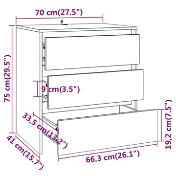 vidaXL Sideboard 3-tlg. Sideboard Sonoma-Eiche Holzwerkstoff (3 St)