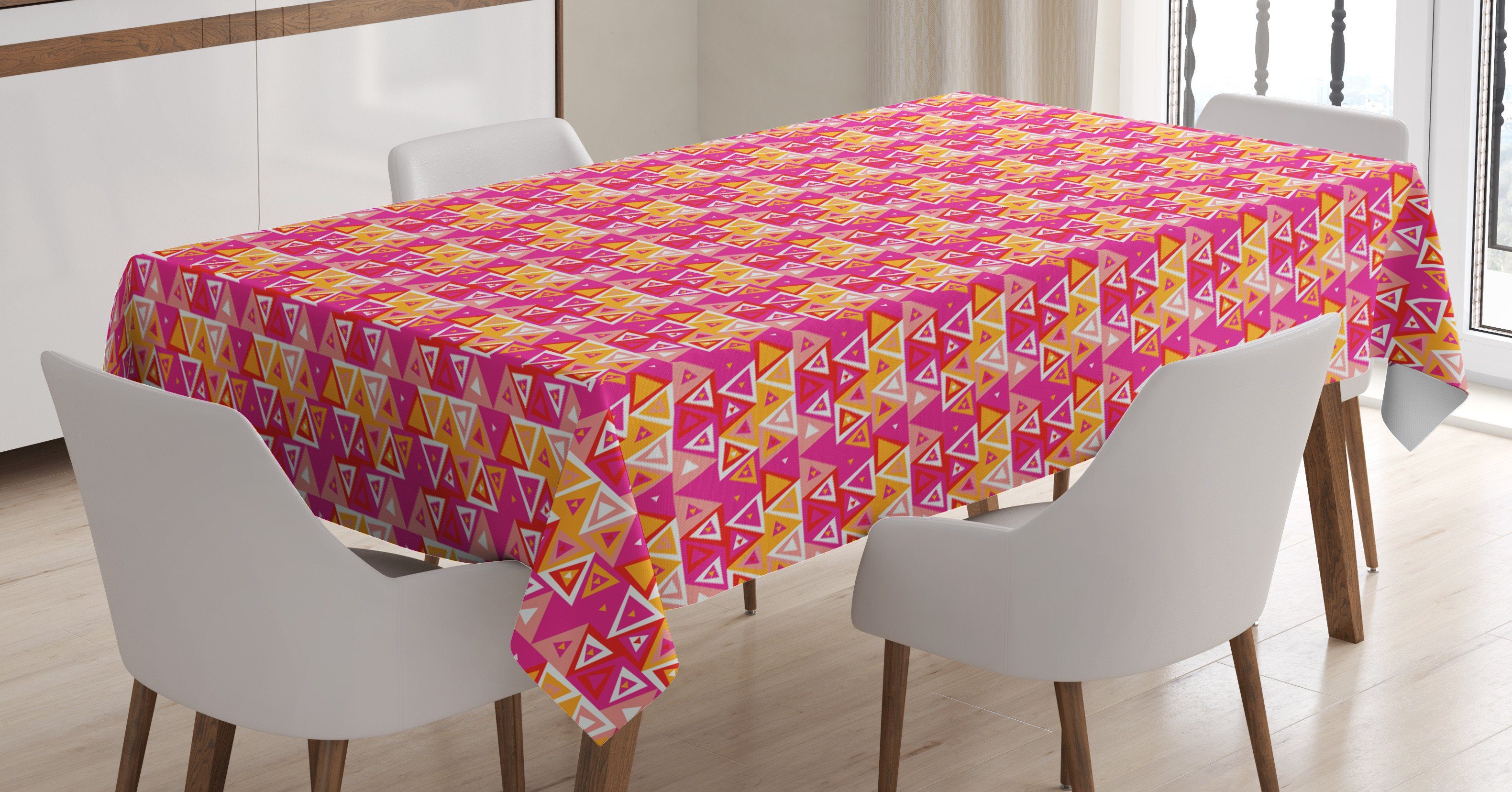 Dreieck-Muster Farben, Waschbar Farbfest den geeignet Außen Geometrisch Abakuhaus Für Klare Tischdecke Bereich Zusammenfassung
