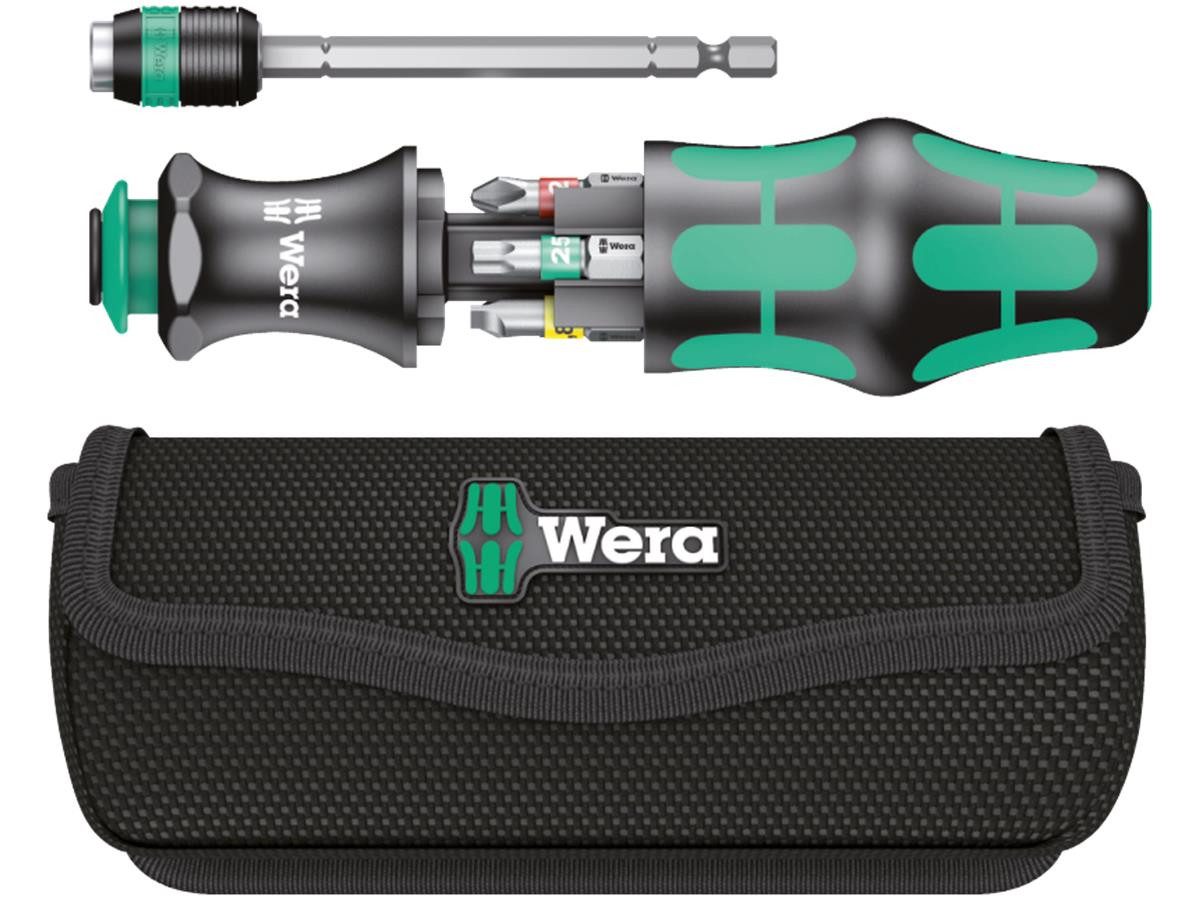 Wera Bit-Schraubendreher 20 Tool Finder 1, (Set, 7 St), im Griff versenkbare Bajonettklinge, in robuster Tasche