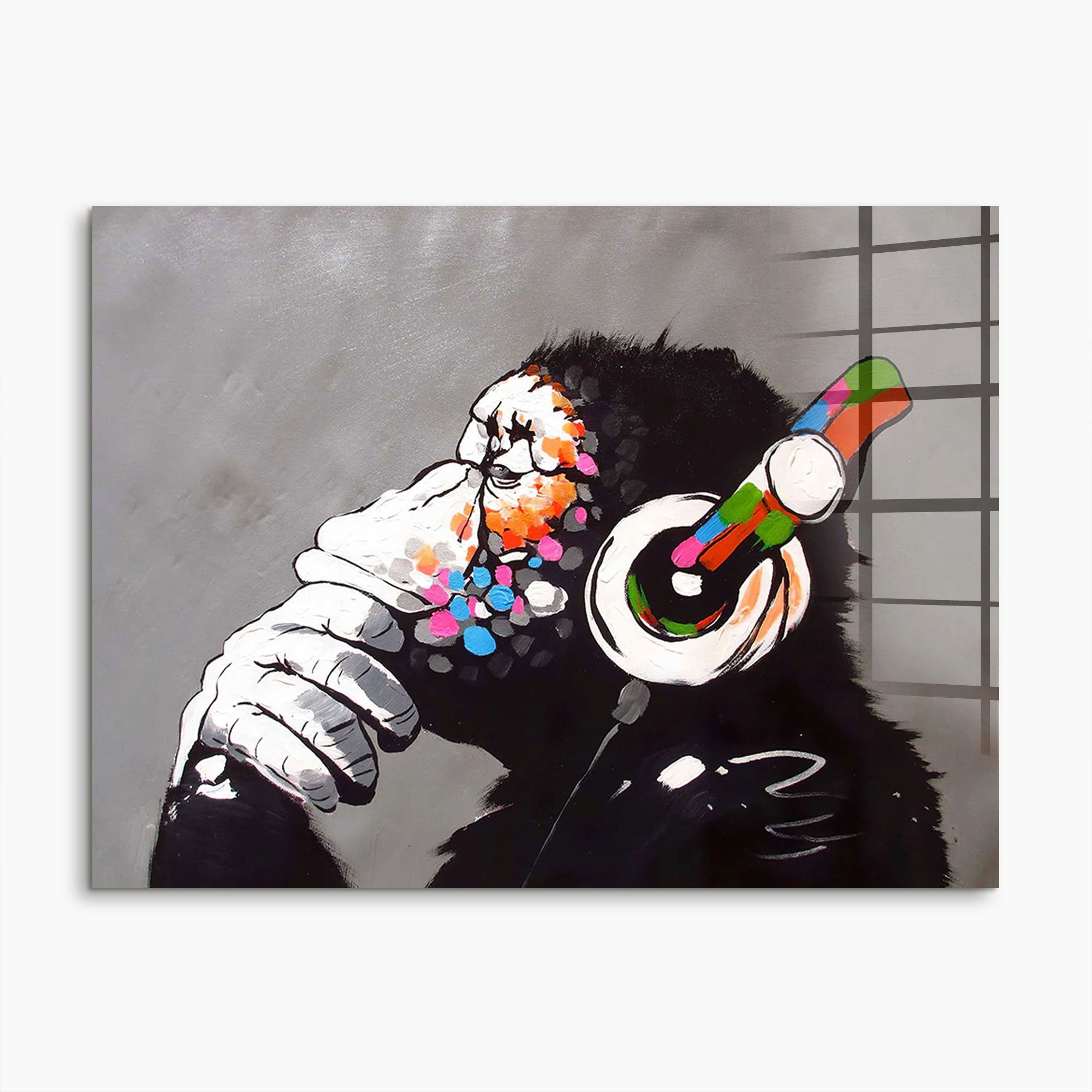 Wandbild Streetart Affe