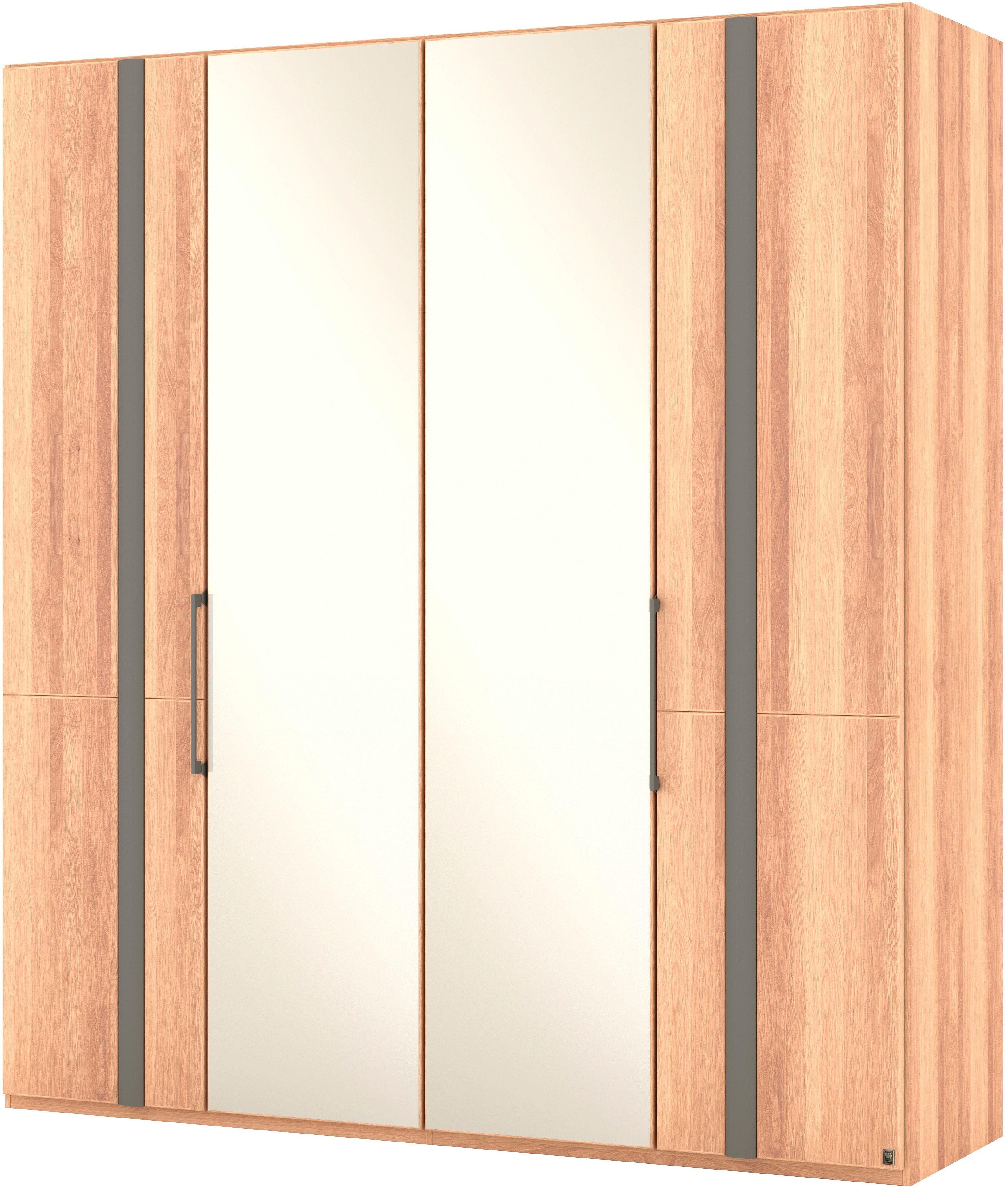 Musterring Kleiderschrank Sorrent, Kleiderschrank, Schrank, teilmassiv Eiche (mit Türdämpfern, in 5 Breiten & 2 Höhen, extra Böden, MADE IN GERMANY) Türen Eiche massiv oder als Parsol-Bronze-Spiegel, verschiedene Maße