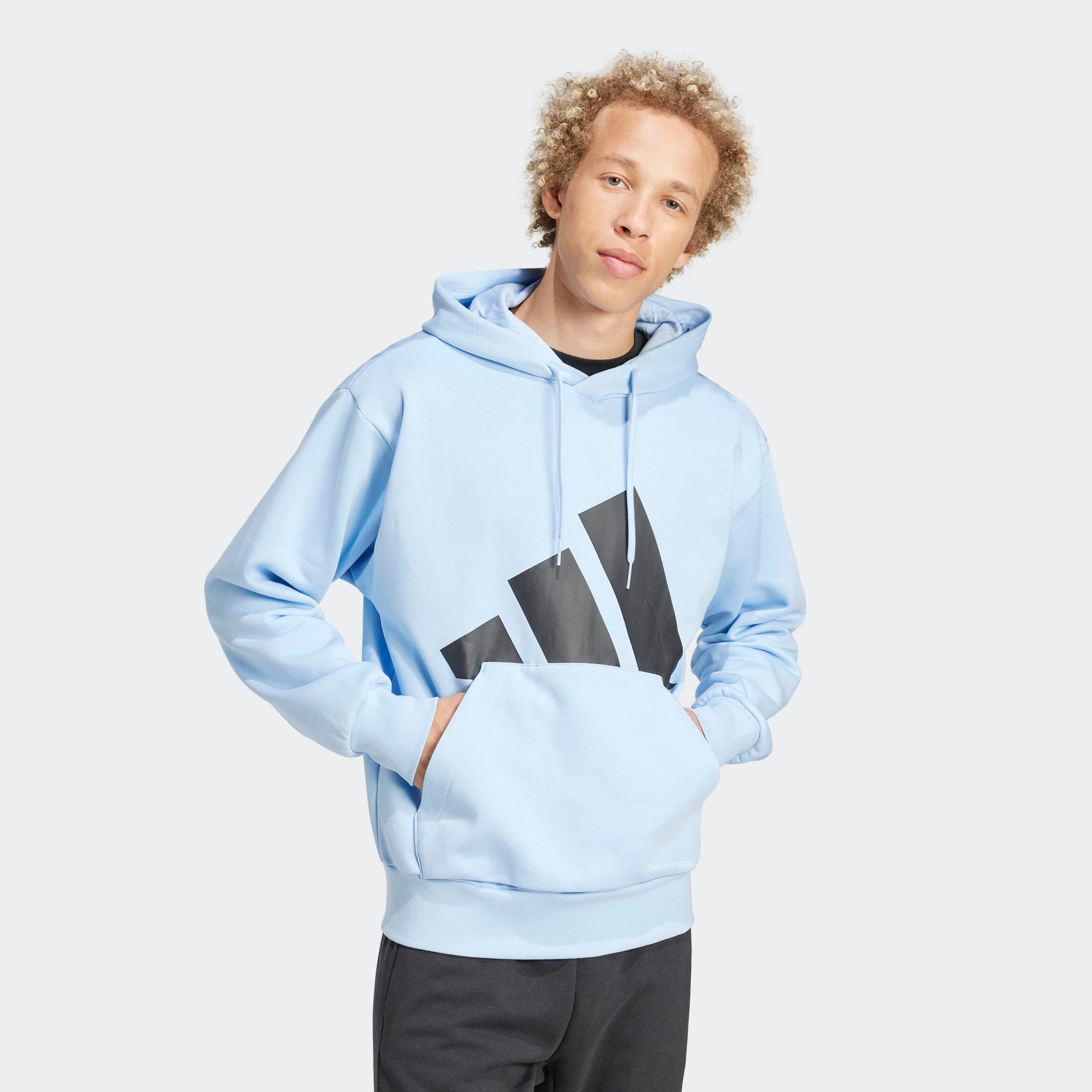 adidas Sportswear Kapuzensweatshirt ESSENTIALS BIG LOGO HOODIE ohne Verschluss, mit Rippbündchen
