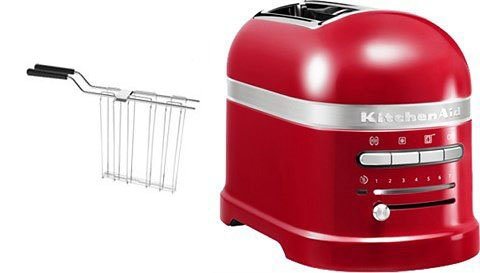 KitchenAid Toaster Artisan 5KMT2204EER EMPIRE ROT, 2 kurze Schlitze, für 2  Scheiben, 1250 W, mit Sandwichzange