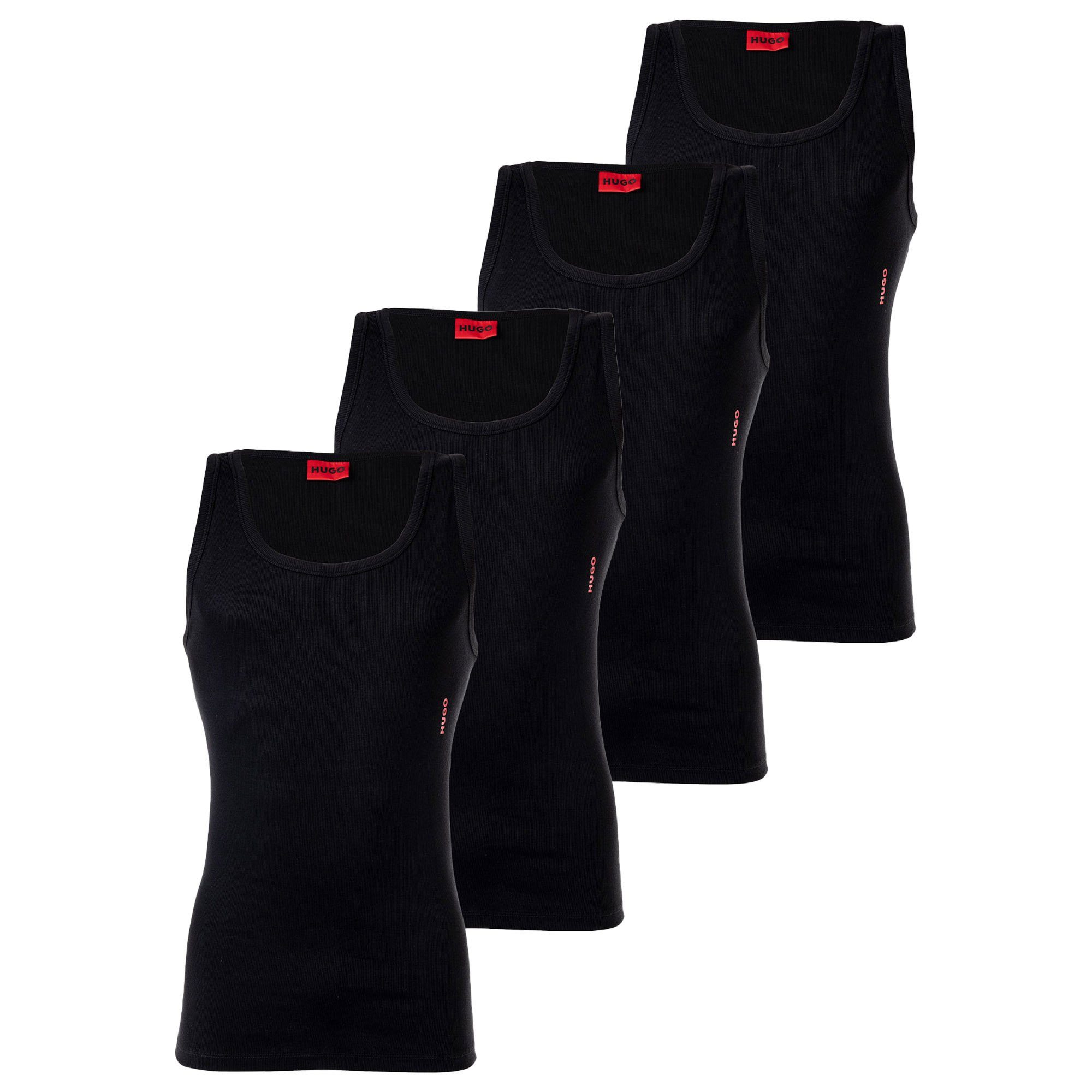 HUGO Unterhemd Herren Unterhemd 4er Pack Baumwolle (Packung, 4er Pack)
