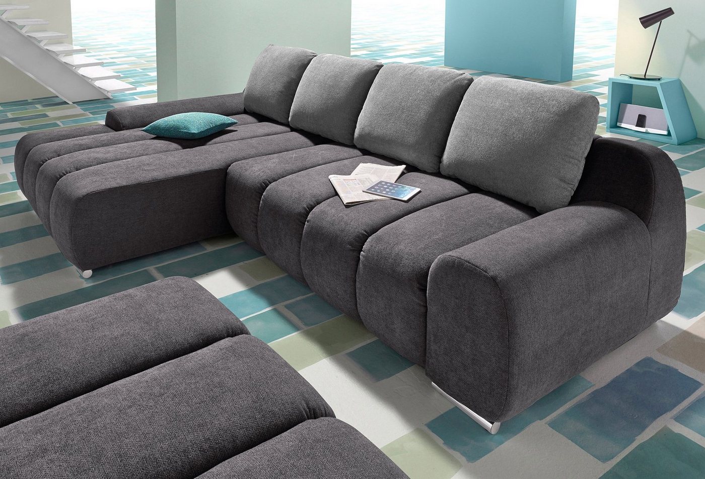 INOSIGN Ecksofa, wahlweise mit Bettfunktion-HomeTrends