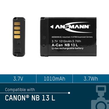 ANSMANN AG A-Can NB13L Ersatzakku passend für CANON PowerShot G7X – 3.7V 1010 mAh Kamera-Akku 1010 mAh (3.7 V)