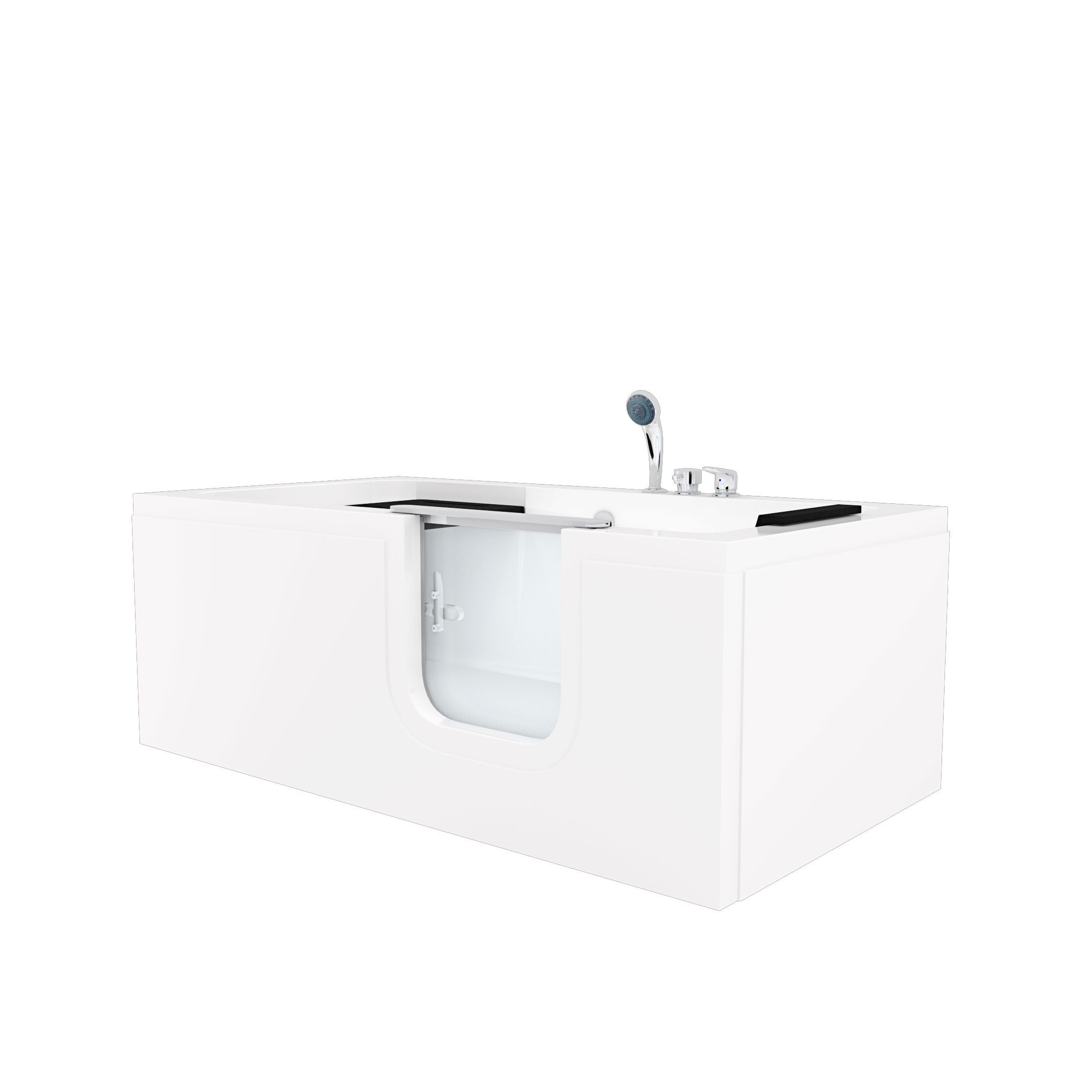 AcquaVapore Badewanne Seniorenwanne mit Tür S15-R-ALL 85x160cm, (1-tlg), mit Ablaufgarnitur