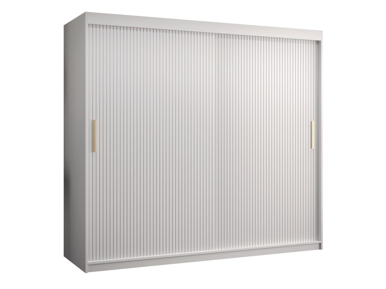 MIRJAN24 Kleiderschrank Riflo Slim 1 200 (mit Schiebetüren) 2-türig, zwei Kleiderstangen, Aluminium-Gleitschienen
