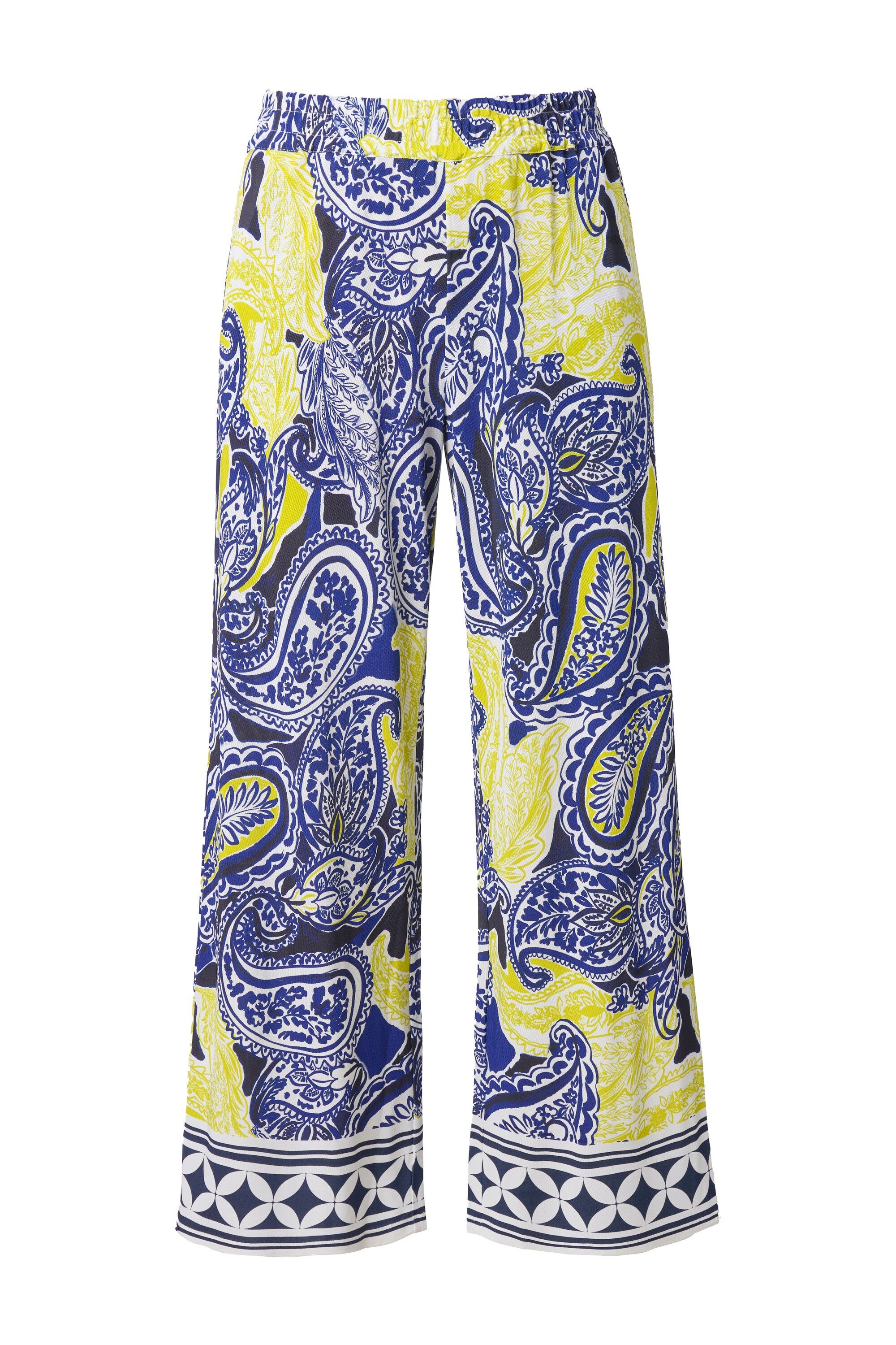 Schlupfhose Slinky-Hose Paisley-Design weites Bein Elastikbund