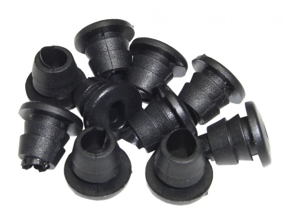 Westphal Fahrradbeleuchtung Westphal Kabelnippel 803/80 für Rahmenrohr schwarz 10 Stück