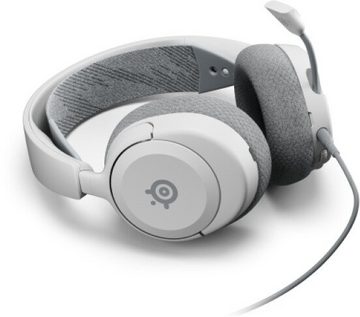 SteelSeries Arctis Nova 1P White Gaming-Headset (Einziehbares Mikrofon, Geräuschunterdrückung, Prism RGB-Beleuchtung)