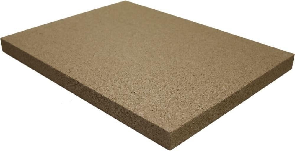 Sendeo Feuerraumplatten Vermiculite-Platte SENDEO 30 mm Stärke, 400 x 300 mm 5 Stück, besonders hochwertig und stabil