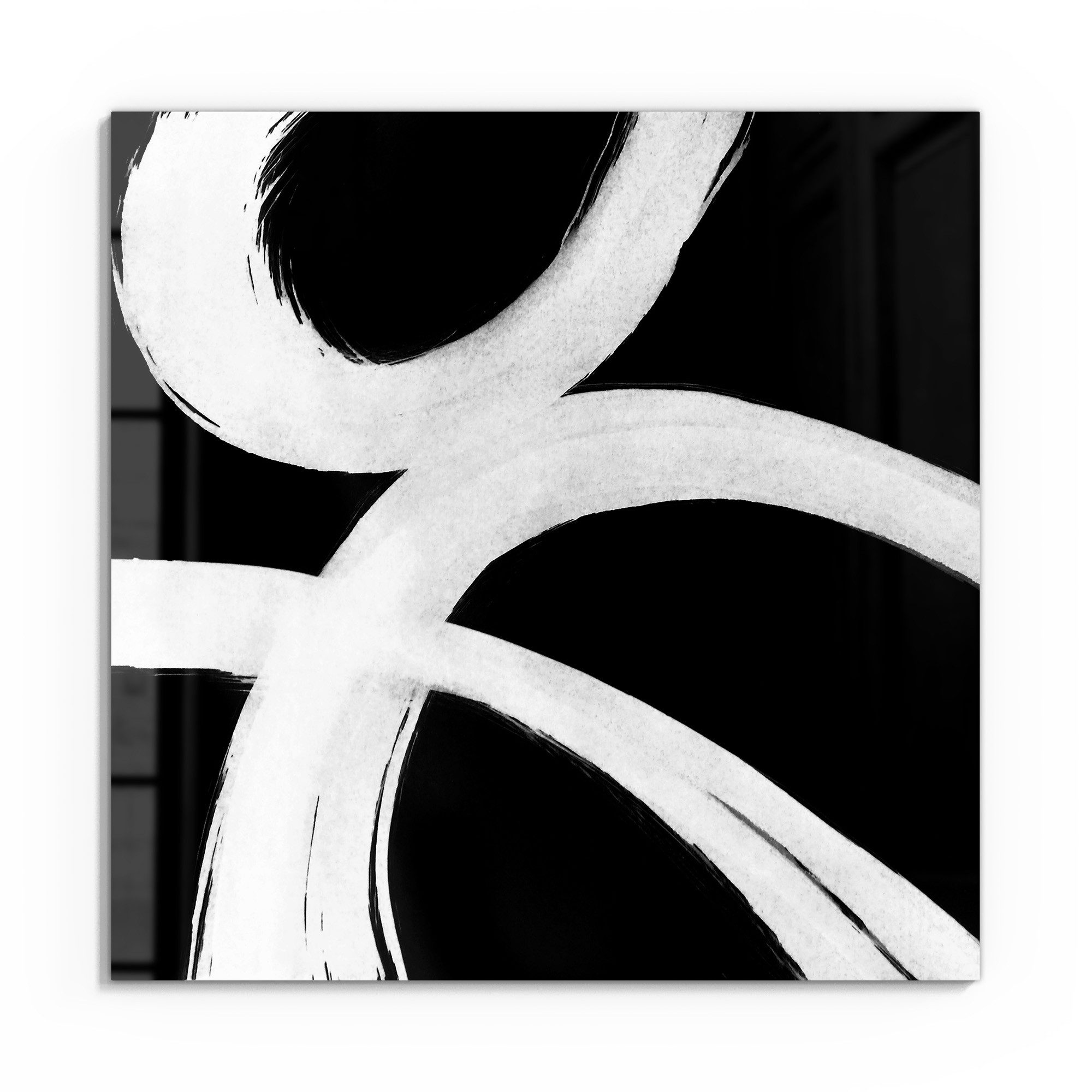 DEQORI Glasbild 'Schwarze Eleganz', 'Schwarze Eleganz', günstig online kaufen