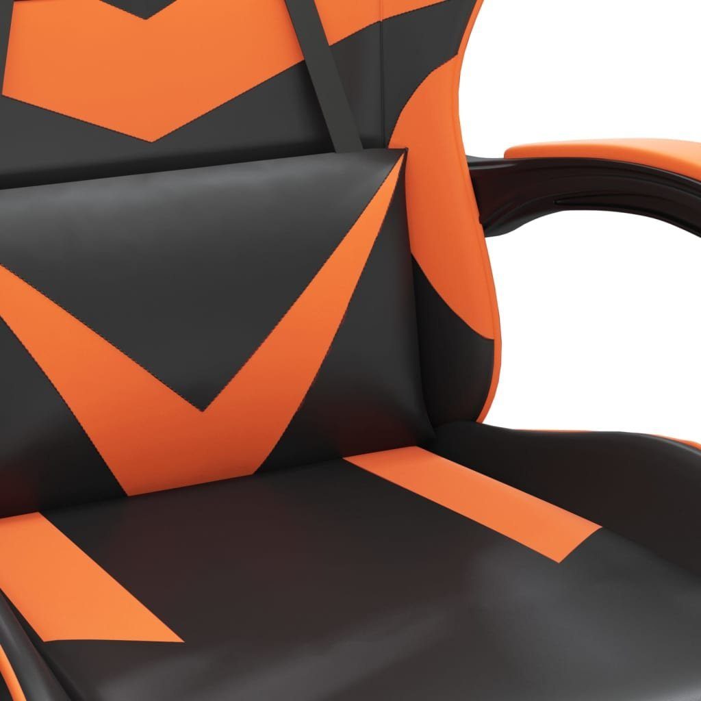 furnicato Gaming-Stuhl Schwarz und Kunstleder Orange St) (1