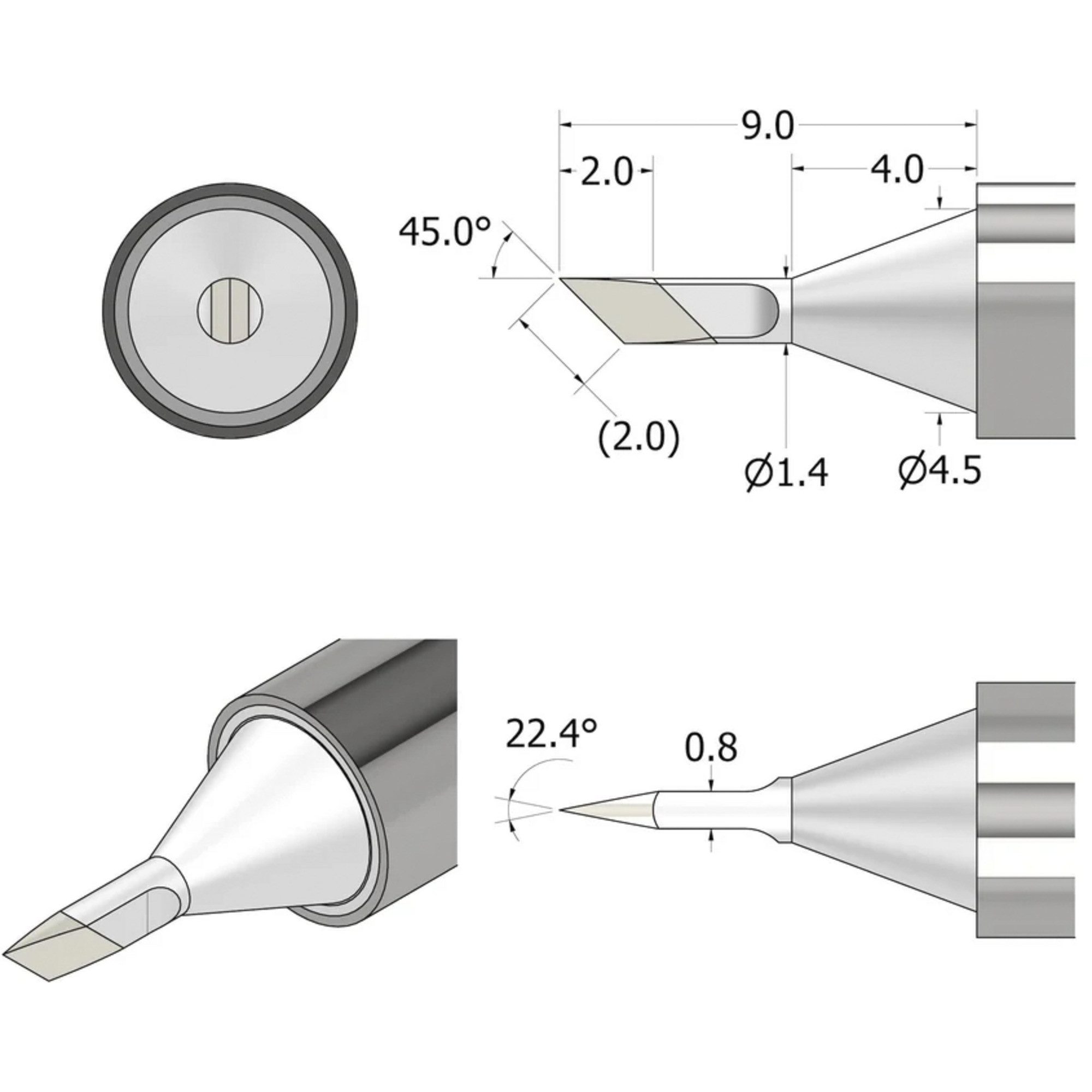 iFixit Bohrer- und Bitset iFixit FixHub Lötspitze messerförmig 1,4 mm
