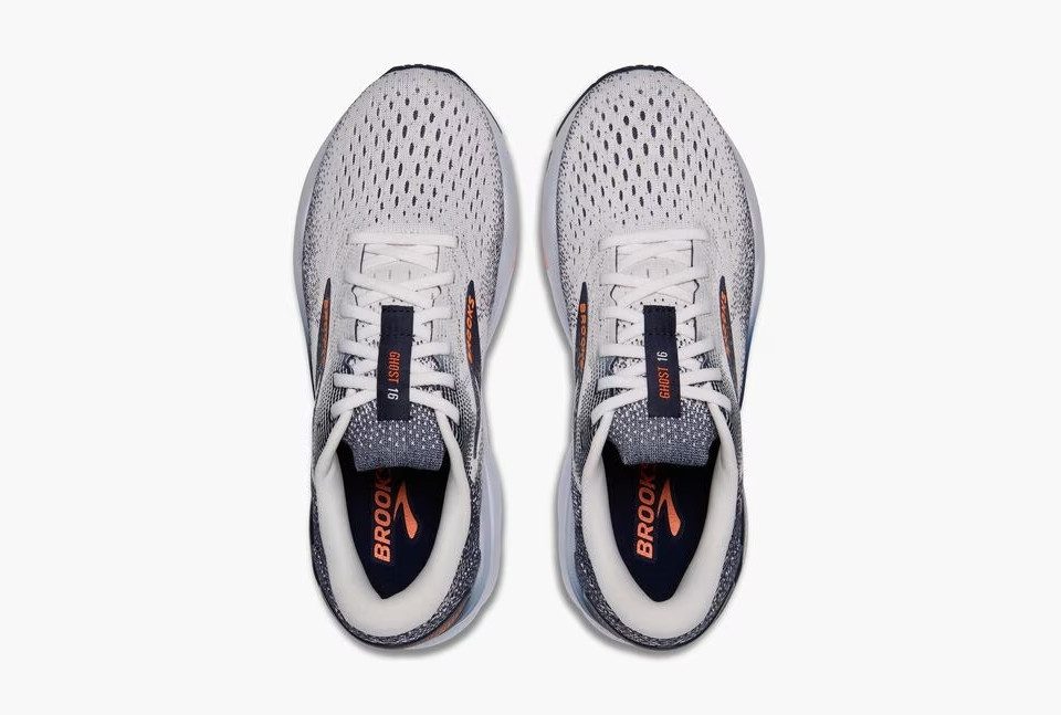 Brooks Ghost 16 WHITE/PEACOAT/ORANGE Laufschuh günstig online kaufen