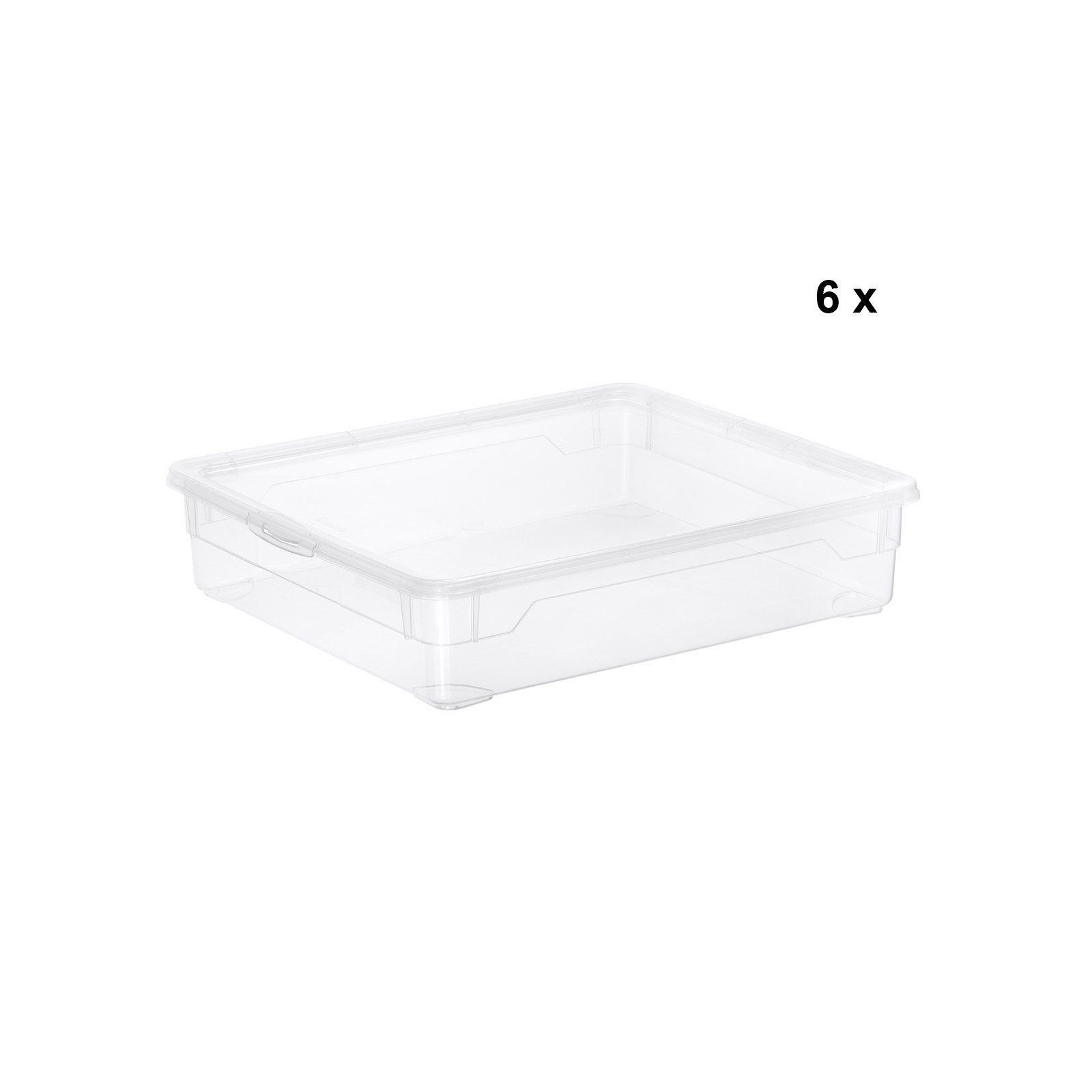 ROTHO Aufbewahrungsbox SET durchsichtige stapelbare Aufbewahrungsbox günstig online kaufen