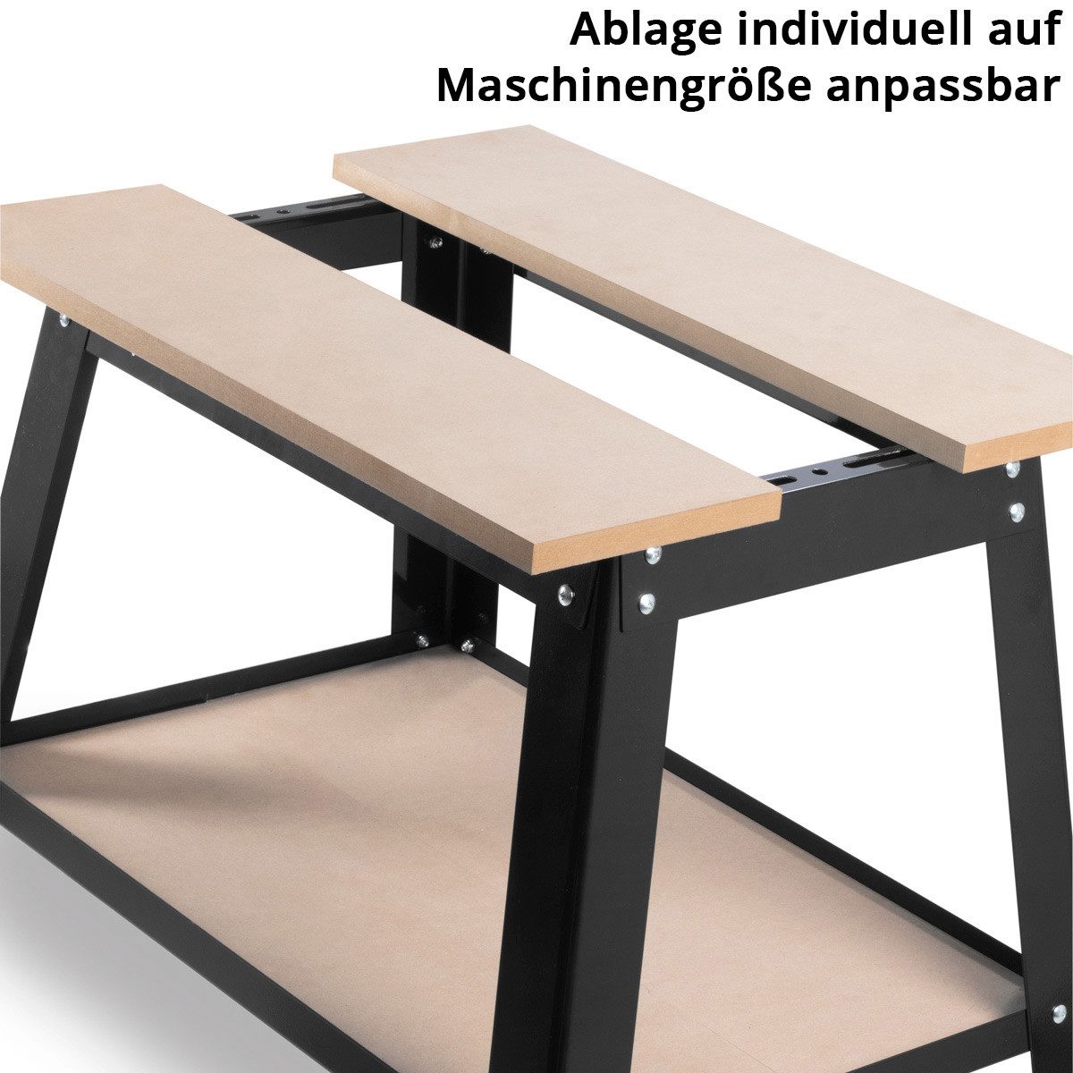 STAHLWERK Werkbank Universal Maschinenständer 225 kg Maschinentisch, (Packung, 1-tlg), B/T/H: 82x58x82 cm