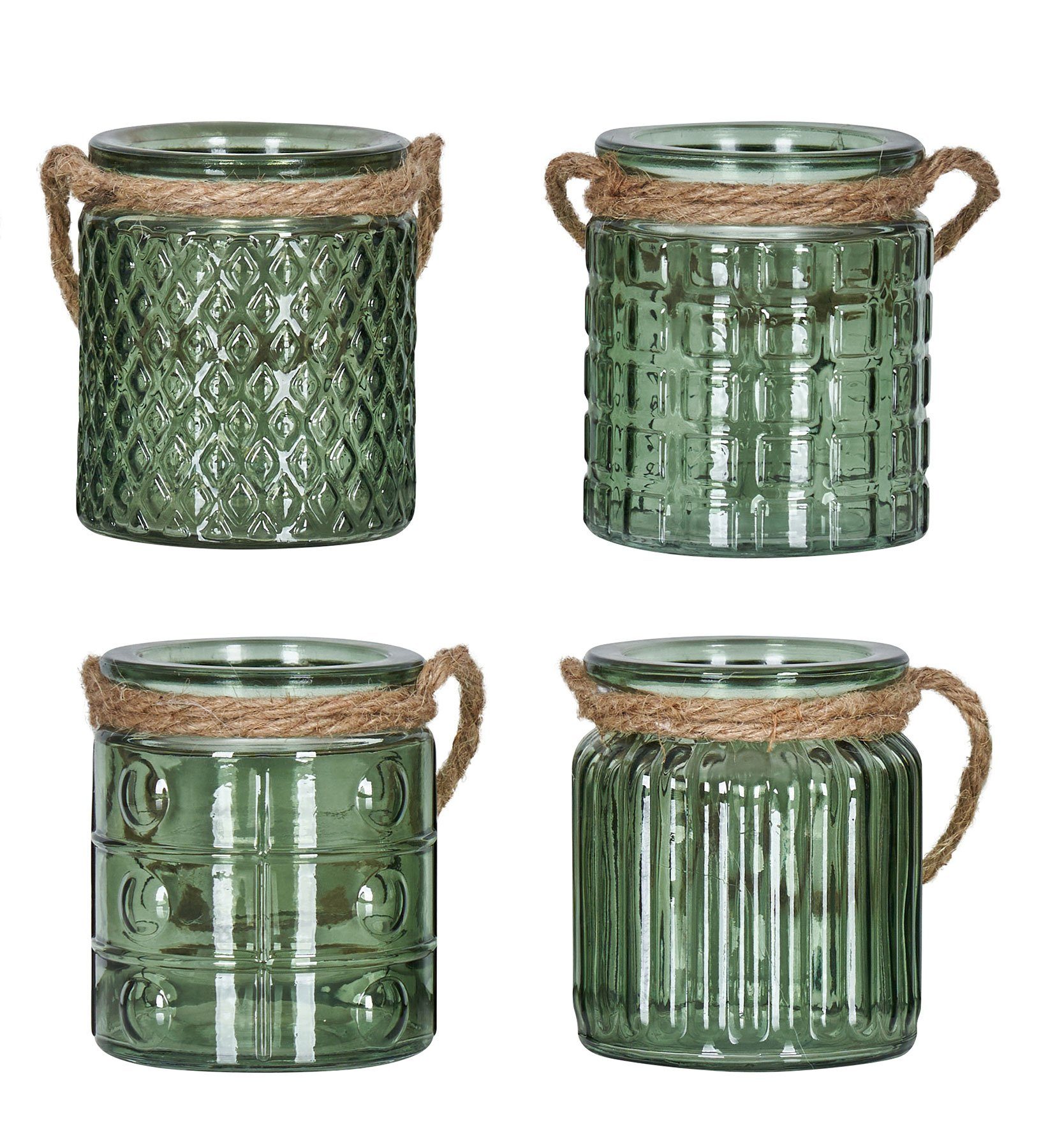 Levandeo® Teelichthalter, 4er Set Windlicht H10cm günstig online kaufen