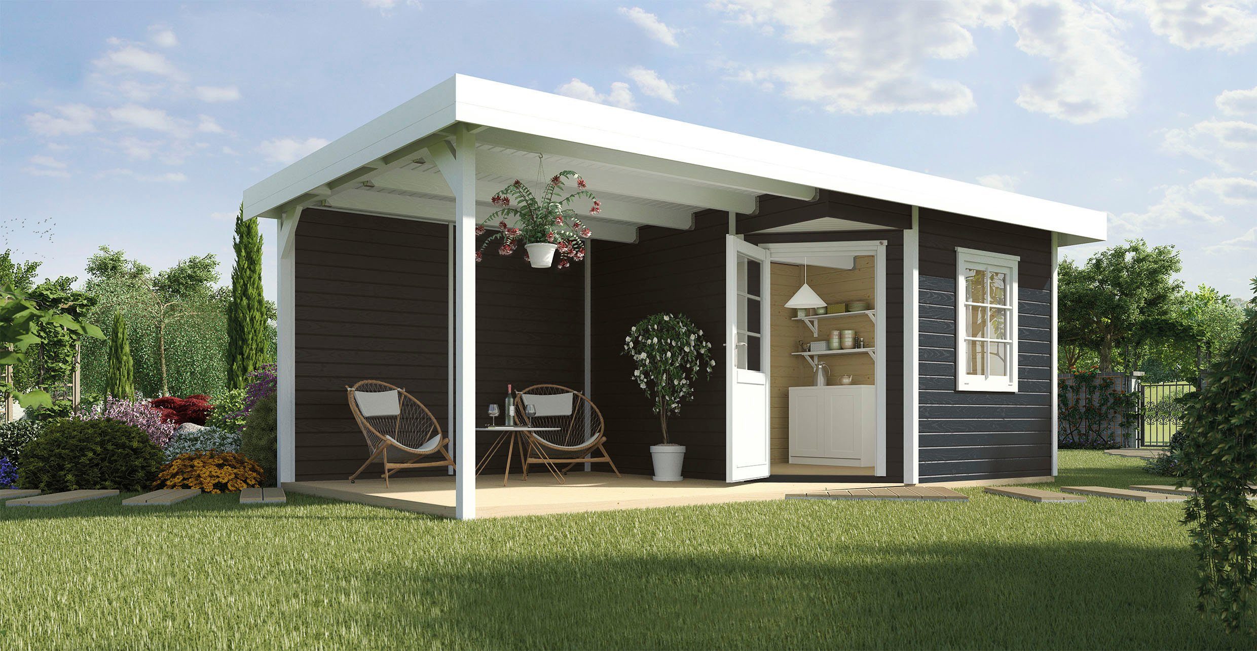 weka Gartenhaus Designhaus 213 Plus, BxT...