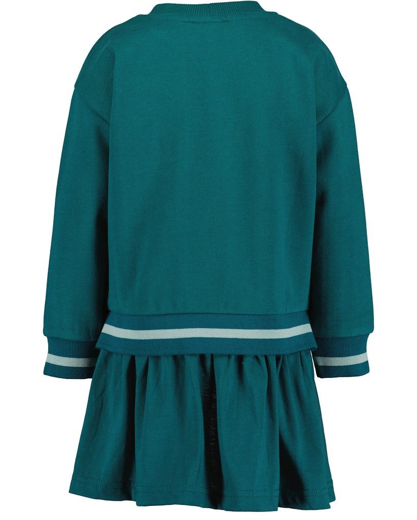 Blue Seven A-Linien-Kleid Blue Seven Mädchen Sweatkleid Kleid Langarm petrolgrün (kein Set, 1-tlg)