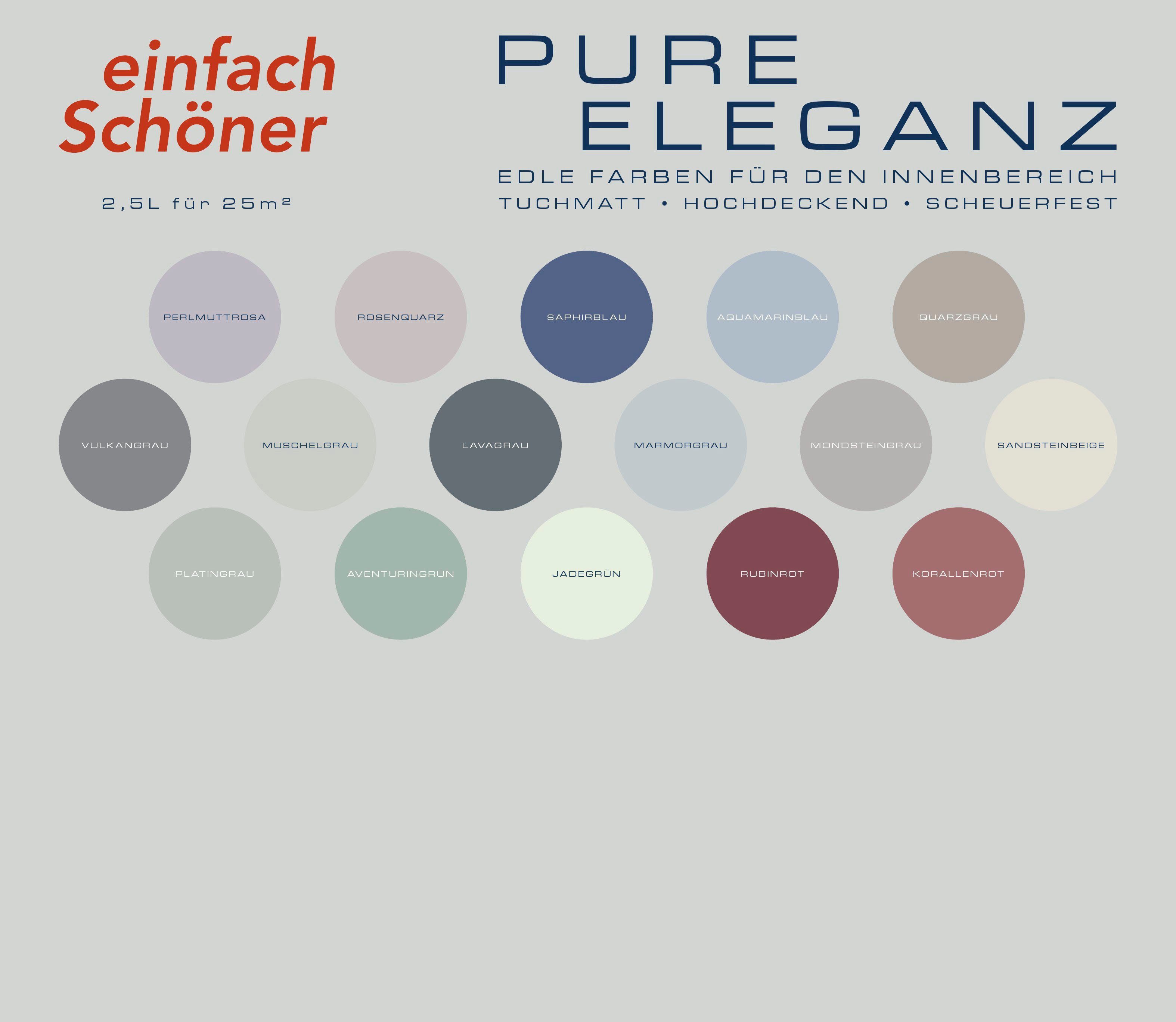 einfach Wandfarbe intensive Eleganz, einfach Schöner Farbwelten Schöner Pure Farbkraft Aventuringrün