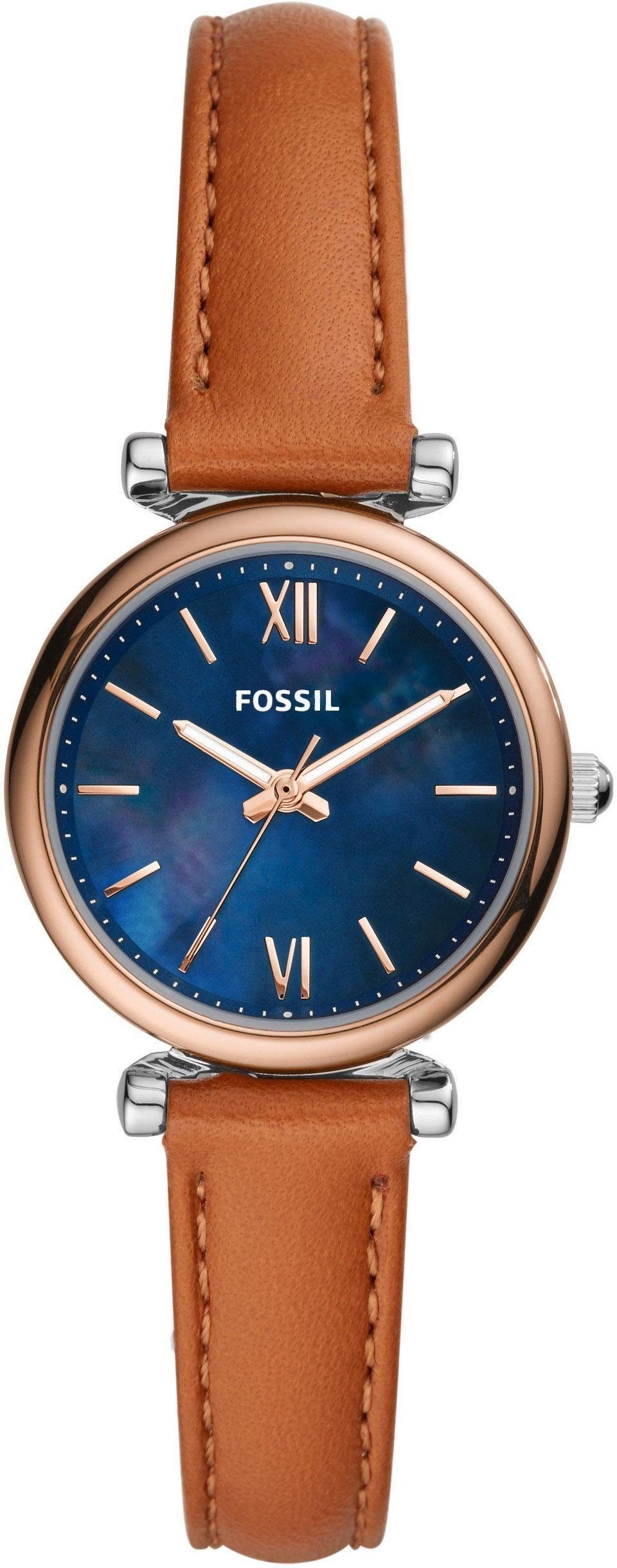 Fossil Quarzuhr CARLIE MINI, ES4701, Armbanduhr, Damenuhr, analog