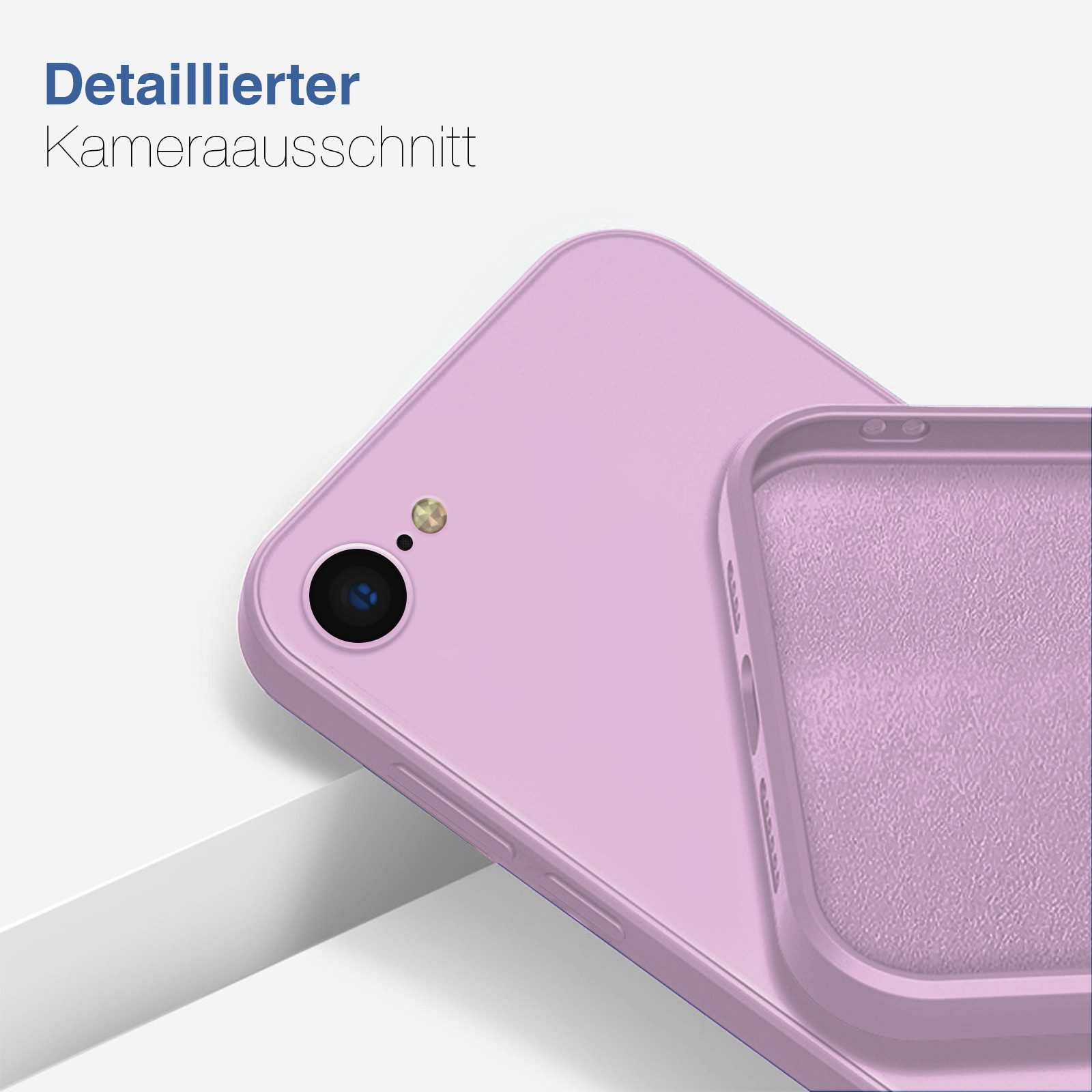 Tec-Expert Handyhülle SoftGrip Cover Hülle für Apple iPhone 7, Handy Case Bumper integrierter Kameraschutz flexibel