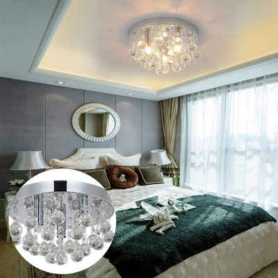 MUPOO Deckenleuchte Kristall Deckenleuchte Modern Kronleuchter Wohnzimmer LED Deckenlampe, Für Treppenhaus, Bar, Küche, Esszimmer, Wohnzimmer