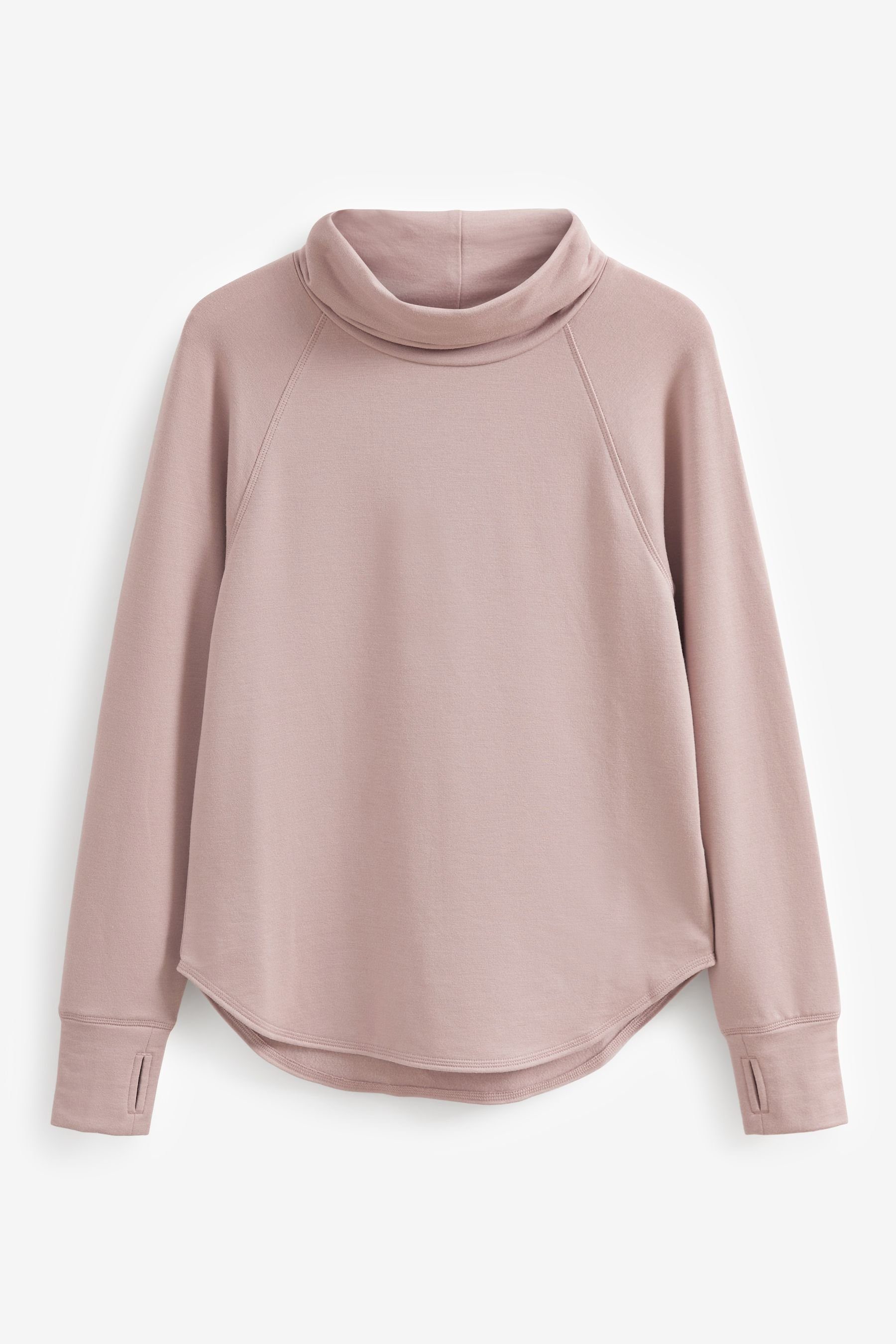 Next Sweatshirt Weiches Langarmtop mit Wasserfallausschnitt (1-tlg) Blush Pink