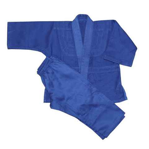 SBJ Judoanzug blau mittelschwer 450 gr. Jacke mit Reißkornwebung
