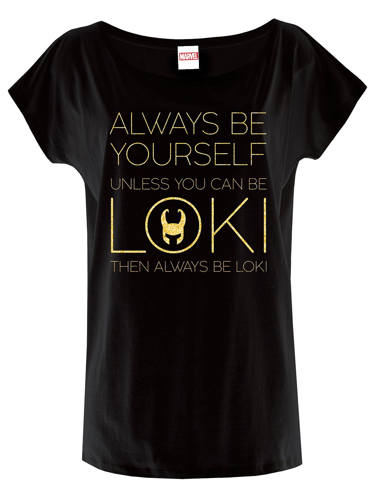 Damen Shirts MARVEL T-Shirt Loki Always Gold