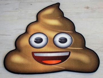 Teppich Emoji - Shit Haufen 60 x 65 cm Shape, Rockbites, Shape, Höhe: 3 mm