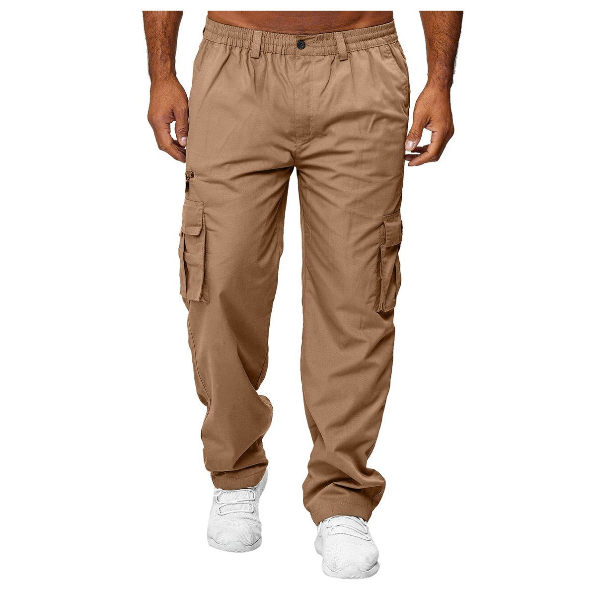 Discaver Jogginghose Elastische, lockere, lässige Sporthose für Herren in Übergröße Khaki