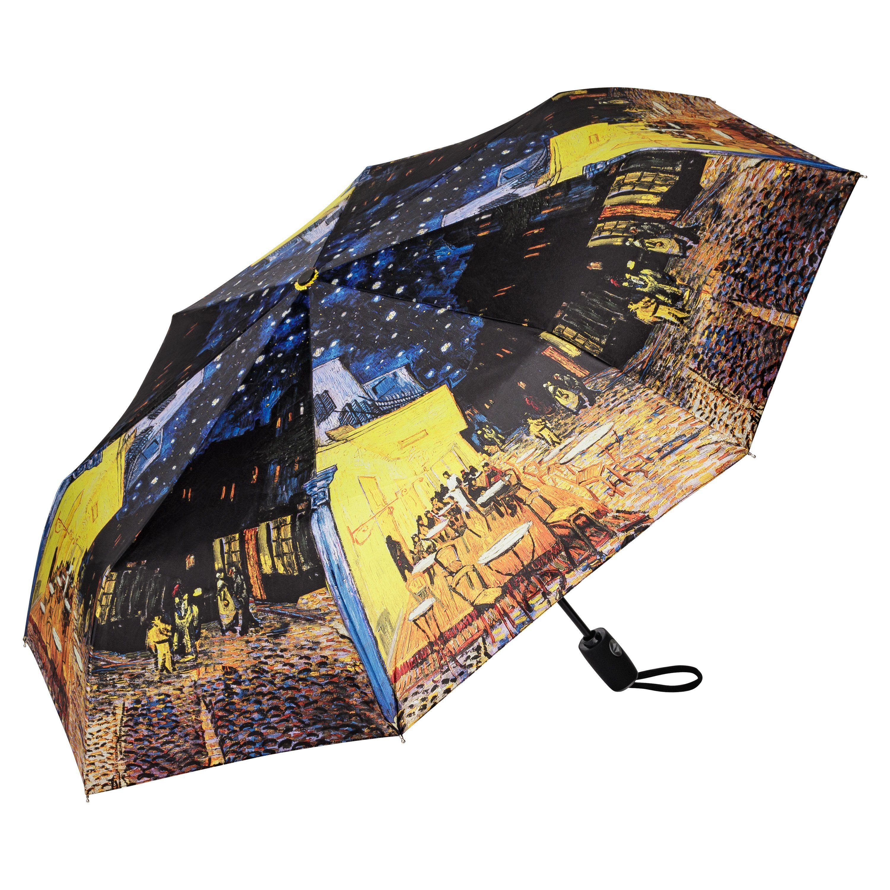 von Lilienfeld Taschenregenschirm Motivschirm Vincent van Gogh: Nachtcafé Kunst Motiv Leicht