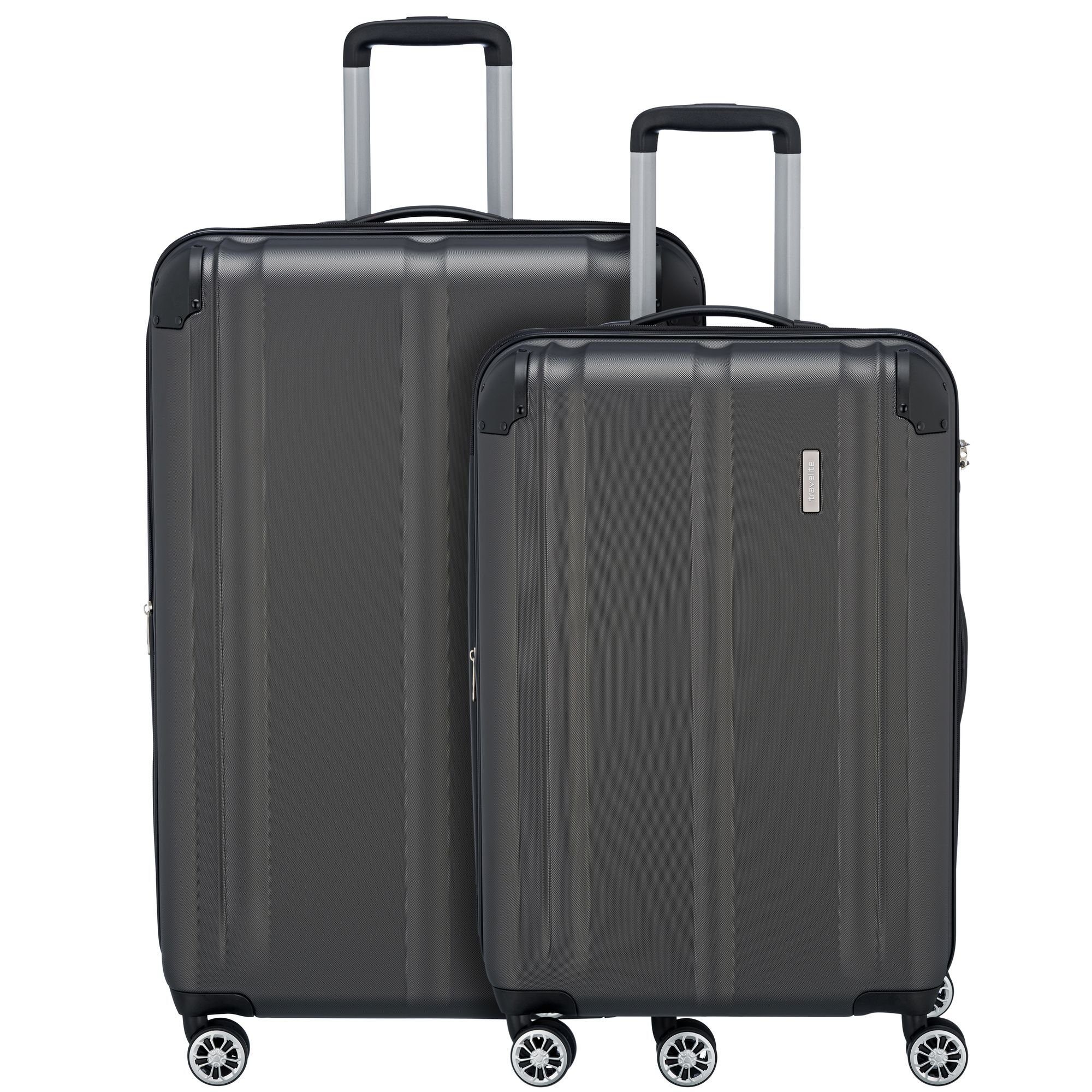 travelite Trolleyset City, 4 Rollen, (2-teilig, 2 tlg), ABS