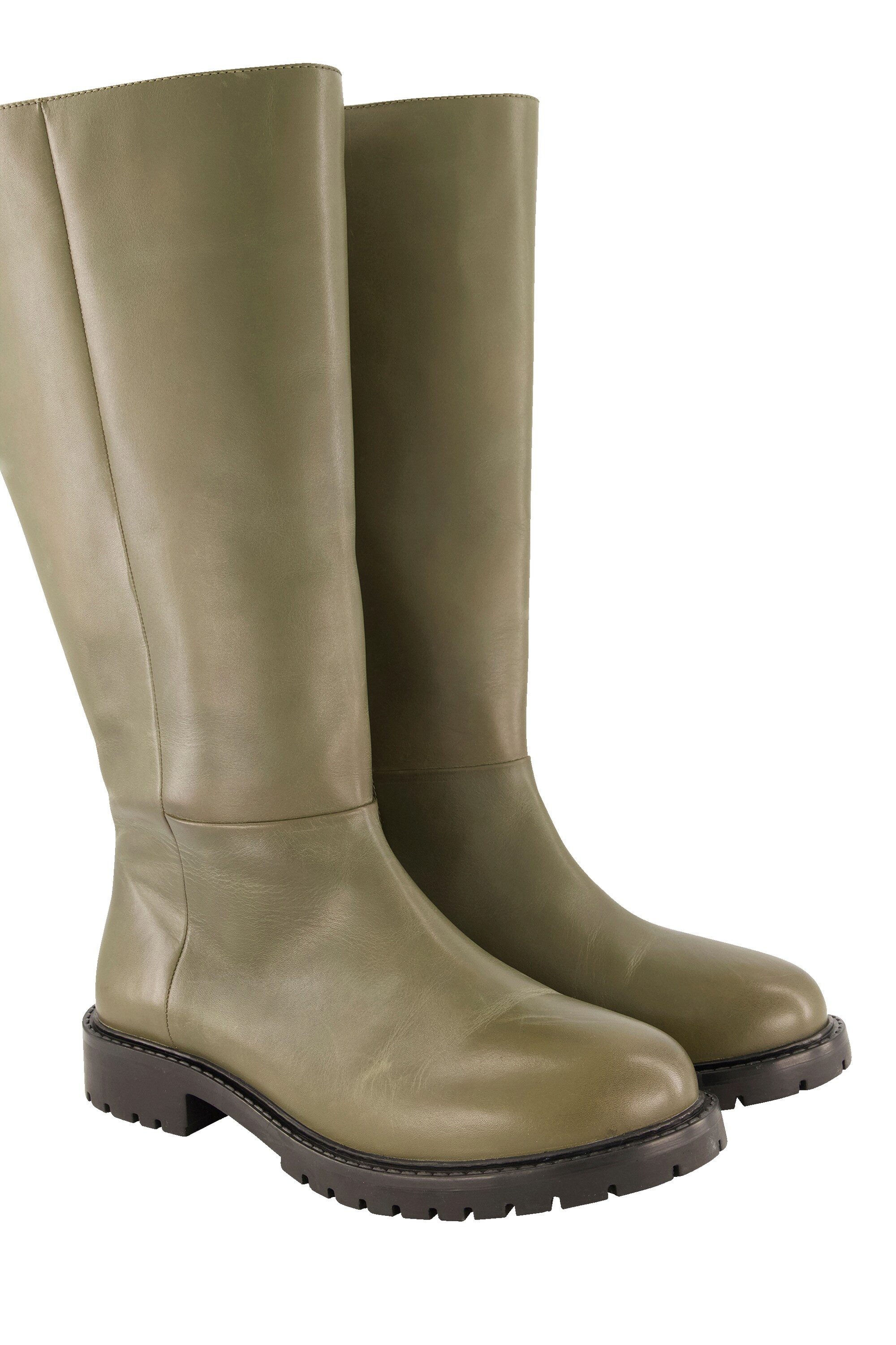 Ulla Popken Lederstiefel XL-Schaft Weite H Stiefel günstig online kaufen