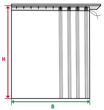 Gardine Elena, Wirth, Faltenband (2 St), halbtransparent, Sablé, veredelt mit echter Plauener Spitze Stickerei, inkl. Raffhalter