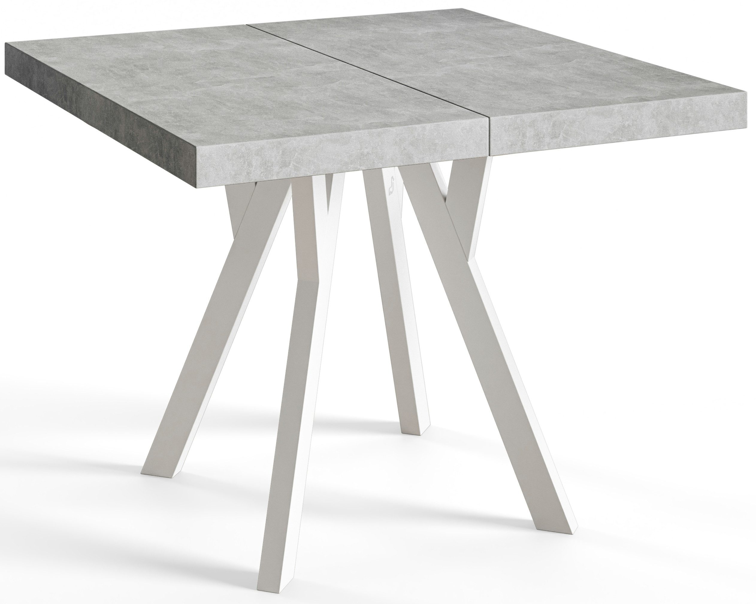 Alpi-Möbel Esstisch Wohnzimmertisch - Ausziehbarer rechteckiger Tisch - Hellbeton, Ausziehbar, 2 x Einsatz 50 cm
